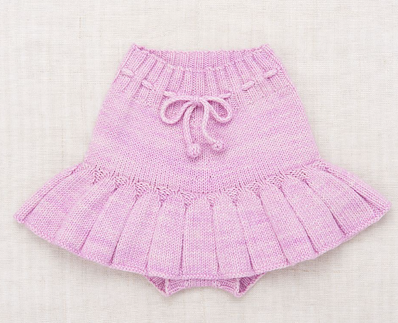 MISHA & PUFF Baby Girls' Skating Pond Skirt - Soft Knit Winter Skirt for 6-24 Months | Perfect for Holiday Outfits, Christmas Photos & Winter Playdates