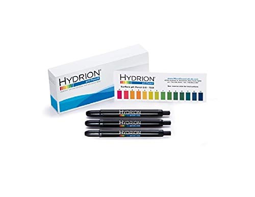 Hydrion pH Test Pencils 0-13 (Pack of 3) for Surface Testing