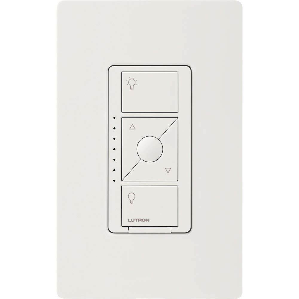 Lutron Caseta Smart Dimmer Switch ELV+ (Requires Lutron Hub) - 250W LED Compatible, Single-Pole/3-Way, Neutral Wire Required, PD-5NE-WH (10-Pack, White) - Perfect for Smart Home Lighting Control in Living Rooms, Bedrooms & Kitchens