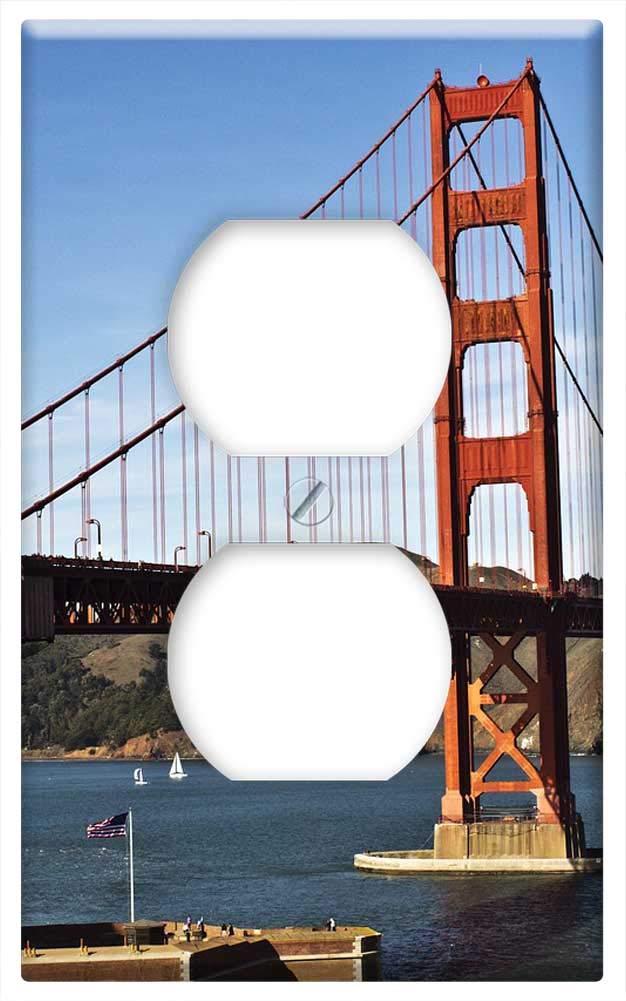Golden Gate Bridge Switch Plate Outlet Cover - Decorative Wall Plate for Home & Office - Perfect for Living Room, Bedroom, Kitchen Decor
