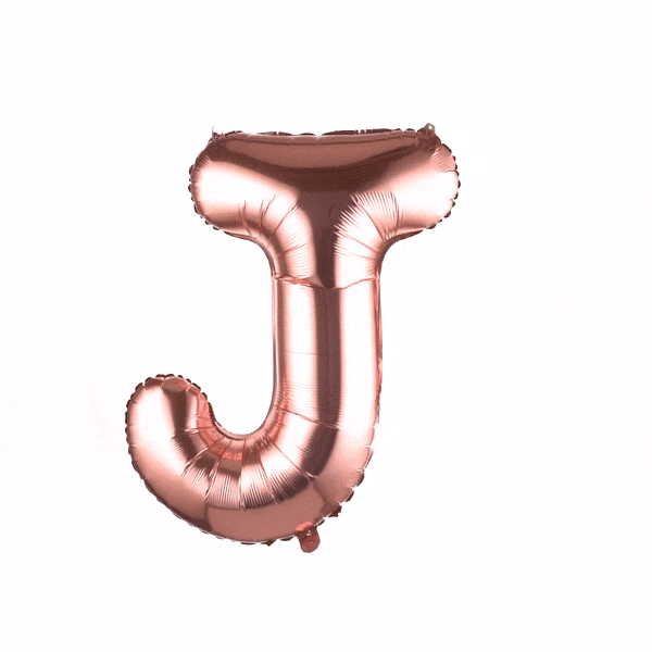 Balloonify Rose Gold Mylar Letter J Balloon - 40 Inch Large Foil Alphabet Balloon for Birthday Party Decorations, Wedding, Baby Shower & Anniversary Celebrations
