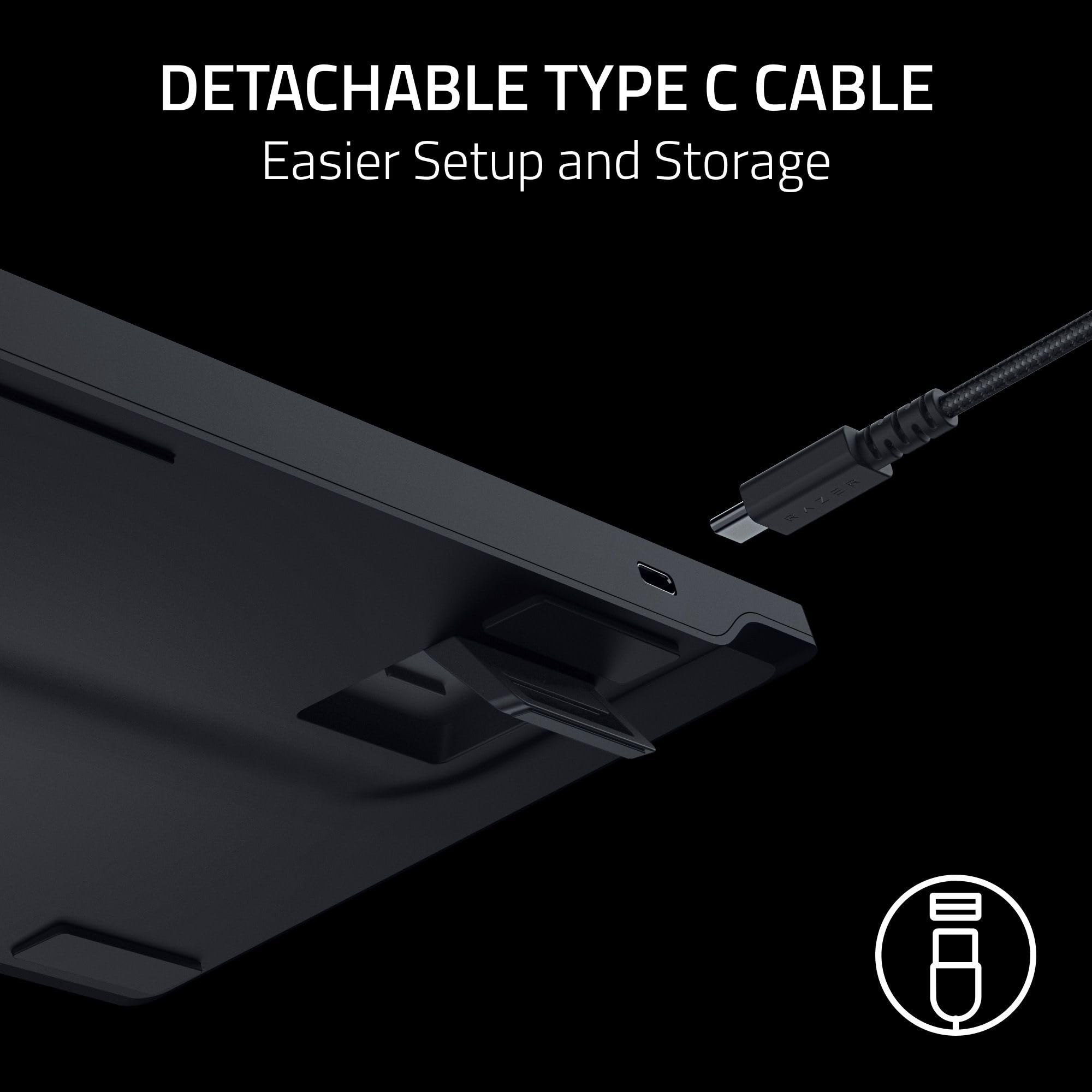 Razer DeathStalker V2 Pro Gaming Keyboard - Low Profile Linear Red Optical Switches - Ultra Durable Coated Keycaps - Aluminum Top Plate - Multi Function Roller & Media Buttons (Renewed) | Perfect for Competitive Gaming, Streaming & Office Work