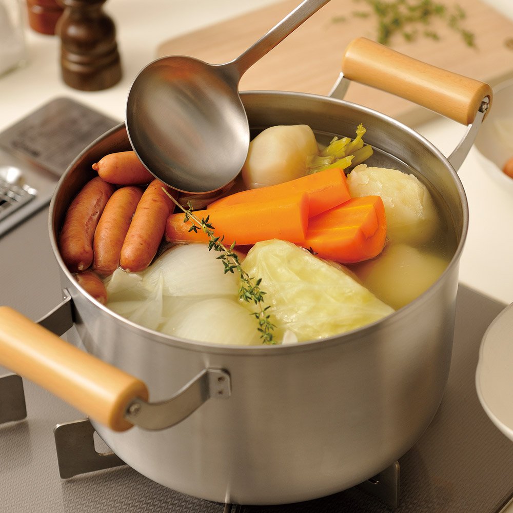 Premium Chitose 6 Quart Stainless Steel Stock Pot with Lid - 5L Small Cooking Pot for Soup, Pasta & Stews - Induction Compatible (IH) for Stovetop & Kitchen Use
