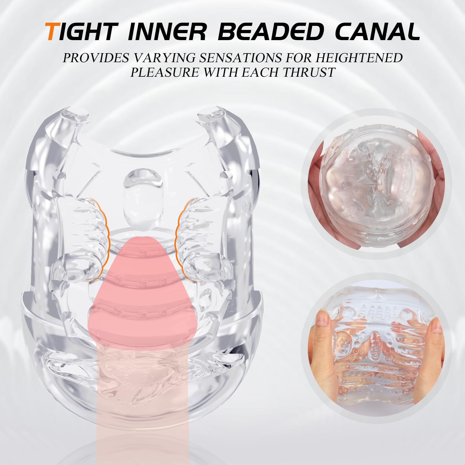 Realistic Male Masturbator - Dual Channel Pocket Pussy Stroker with Textured Vagina & Lips | Open-Ended Penis Sleeve for Solo Play & Couples Fun | Discreet Handheld Sex Toy for Men's Pleasure | Perfect for Travel, Spicing Up Relationships & Private Moments