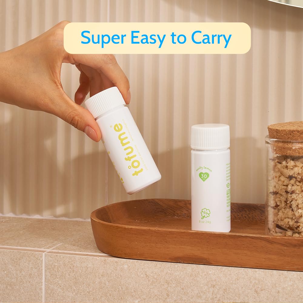 Fresh Rosemary Effervescent Bathroom Air Freshener Tablets - 30 Flushable Toilet Deodorizer & Odor Eliminator for Bathroom, Toilet & Home - Long-Lasting Aroma for Clean & Fresh Space