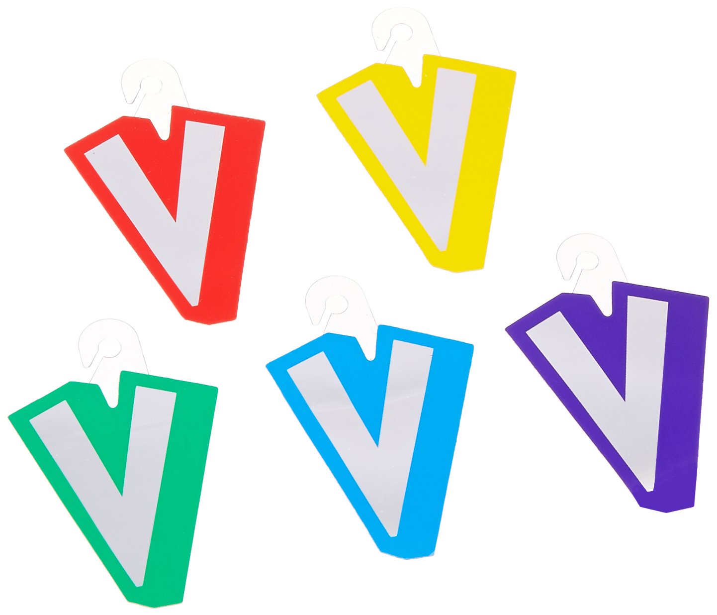 Pioneer Balloon Company Just Write Balloon Stickers with Hang Tab - Letter V | DIY Party Decorations, Birthday & Wedding Balloon Lettering
