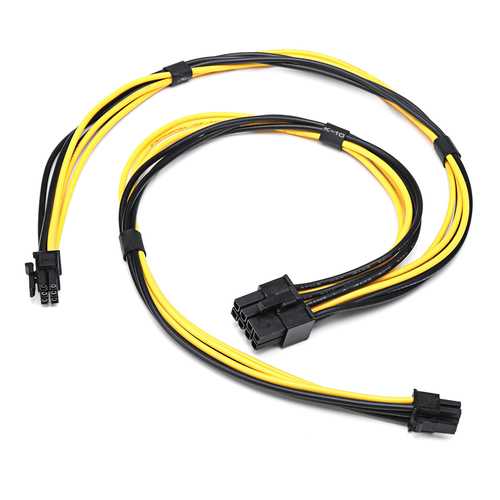Dual Mini 6 Pin to 8 Pin Male PCI-E Power Cable Adapter for Mac Pro Video Card - Compatible with GPU Graphics Card Upgrades & PC Builds