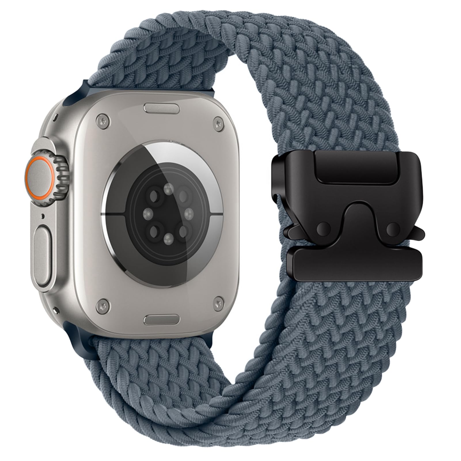 Braided Solo Loop Strap for Apple Watch Ultra 49mm 46mm 45mm 44mm 42mm - Stretchy Elastic Nylon Sport Band with Parachute Buckle for iWatch Series 10/9/8/7/6/5/4/3/SE/2 - Comfortable Wristband for Men & Women - Perfect for Workouts, Running & Everyday Wear