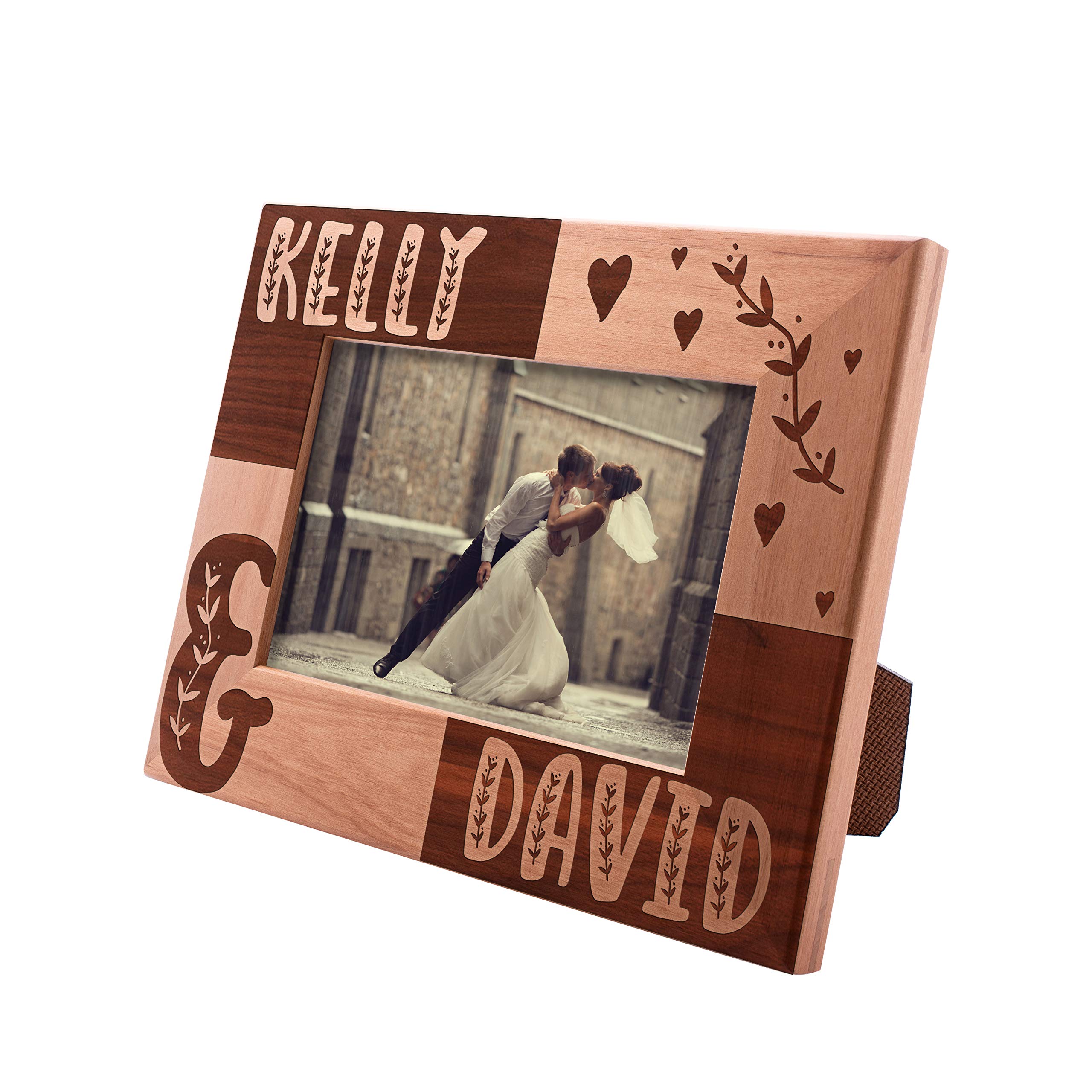 Personalized 4x6 Wedding Picture Frame for Couples - Romantic Engraved Photo Frame, Perfect for Engagement, Valentine's Day & Wedding Gifts | Ideal for Home Decor, Anniversary Presents & Love Keepsakes