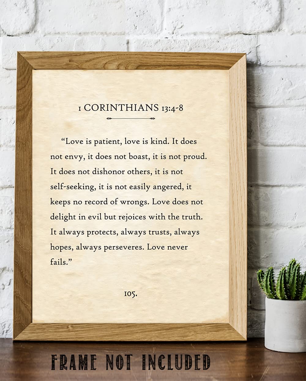 Corinthians 11x14 Bible Verse Print - Wedding Gift & Home Decor