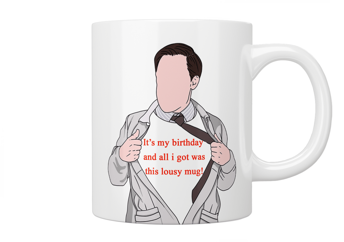 Gavin and Stacey Lousy Birthday Bryn Mug - Funny TV Show Themed Coffee Cup for Fans, Perfect Gift for Birthday Parties & Office Humor