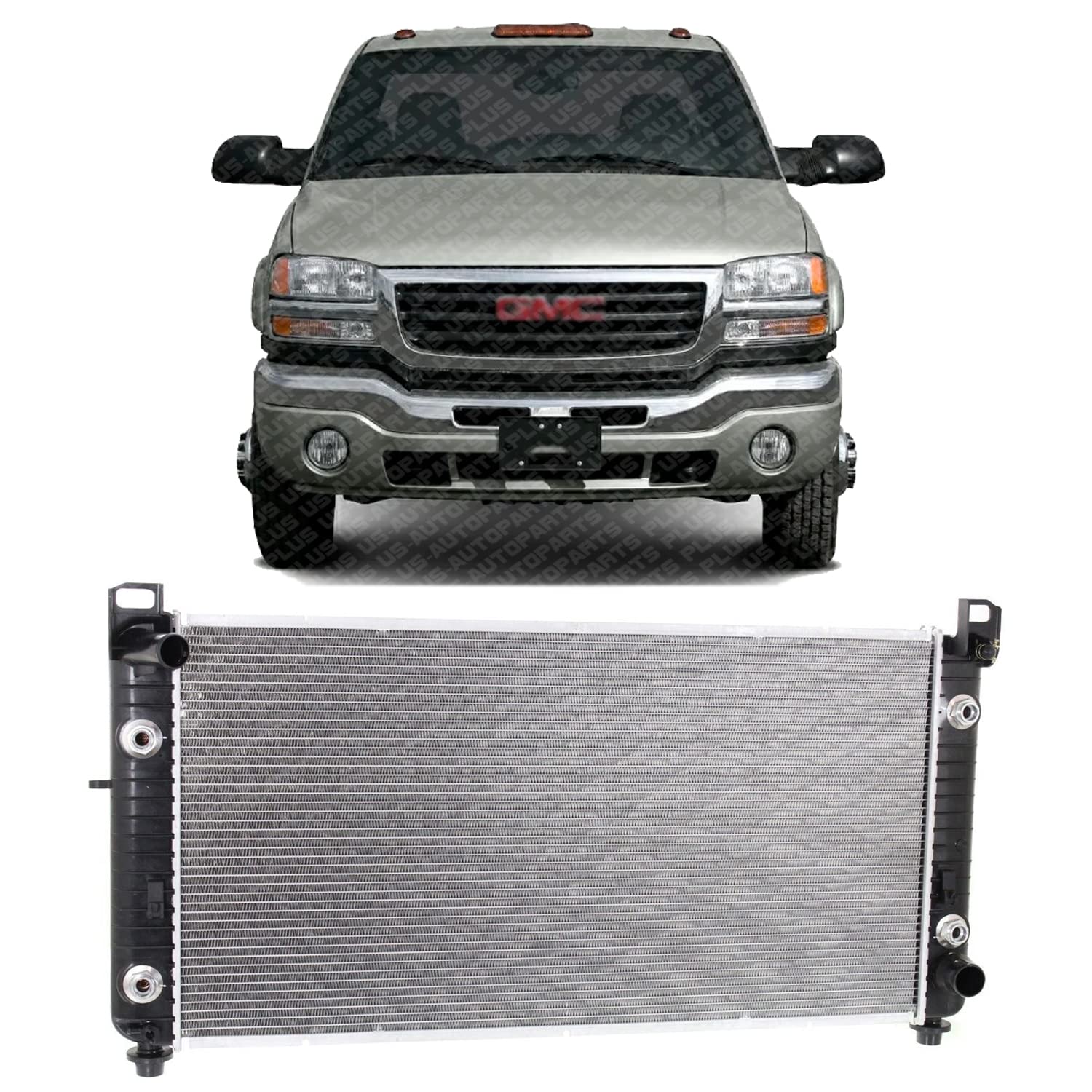 Allison 5 Speed Auto Transmission Radiator for 2003-2006 GMC Sierra 2500HD/3500 & Chevy Silverado 3500 - Direct Replacement Part #89019156 - Heavy Duty Cooling for Towing & Off-Road Use