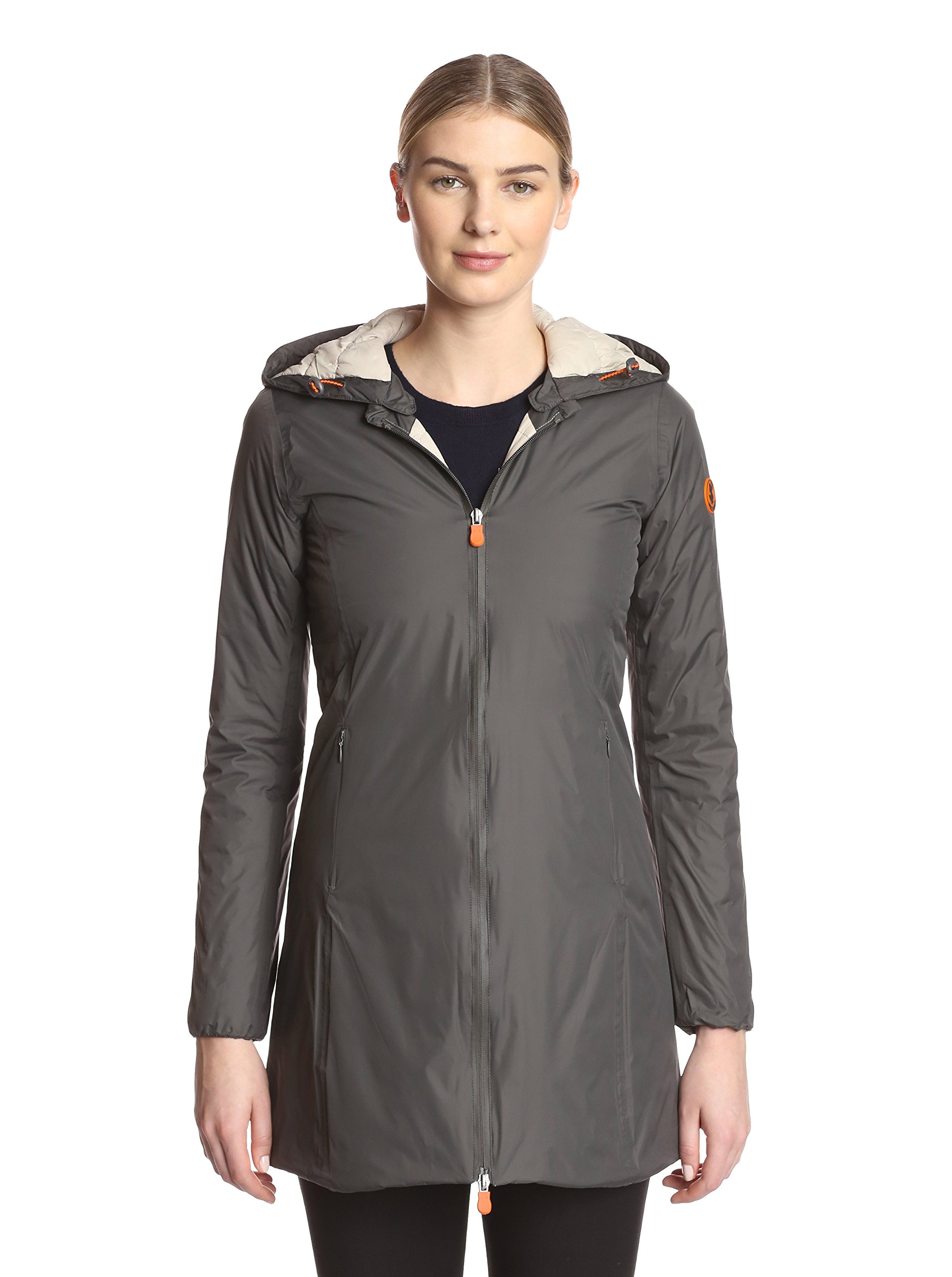 Save The Duck Women's Long Coat - Lightweight Waterproof Winter Jacket for Outdoor Activities | Warm Puffer Coat for Hiking, Travel & Daily Wear