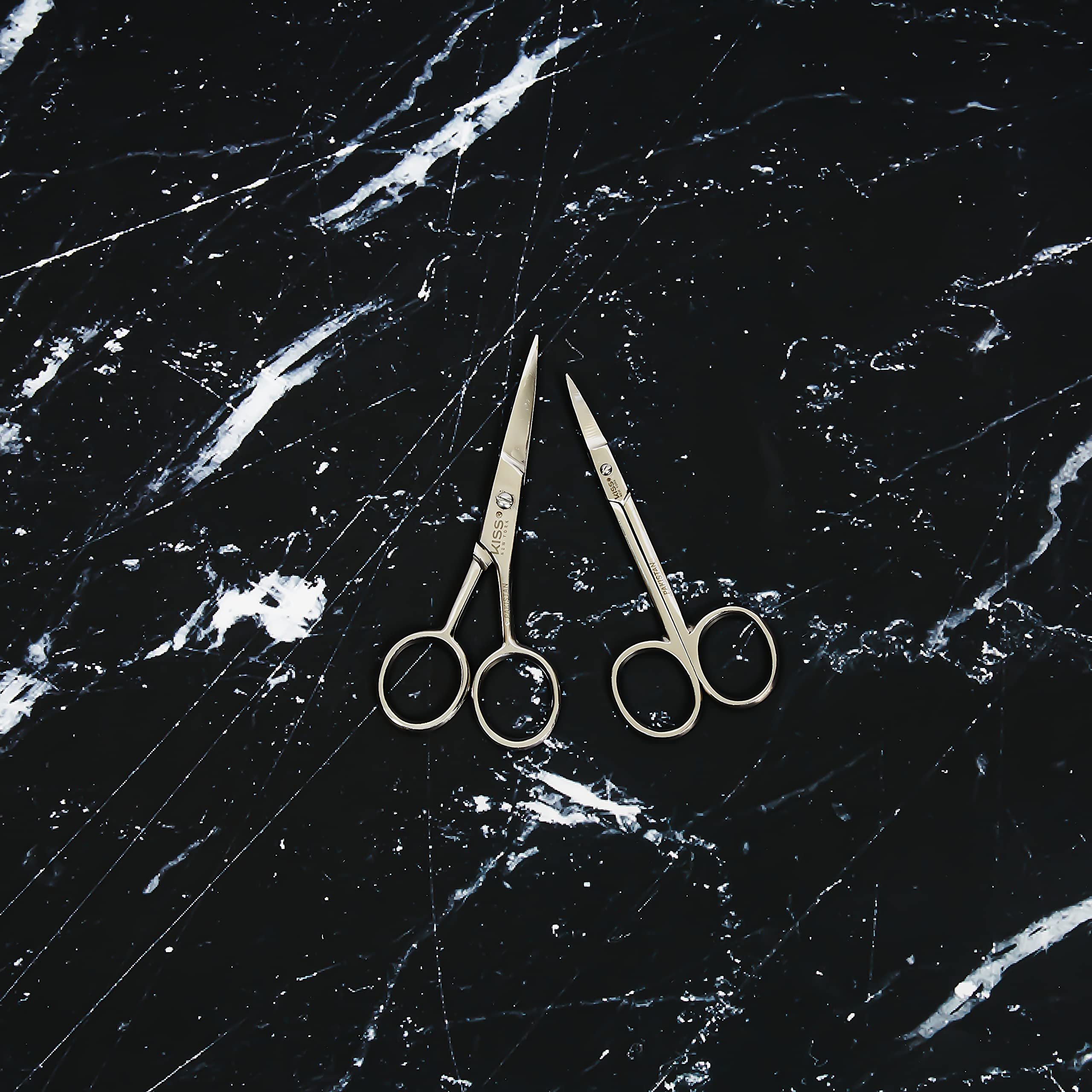 Professional Mustache Scissors for Men - Precision Grooming & Trimming Tool - Perfect for Beard, Mustache & Facial Hair Care - Home & Travel Use