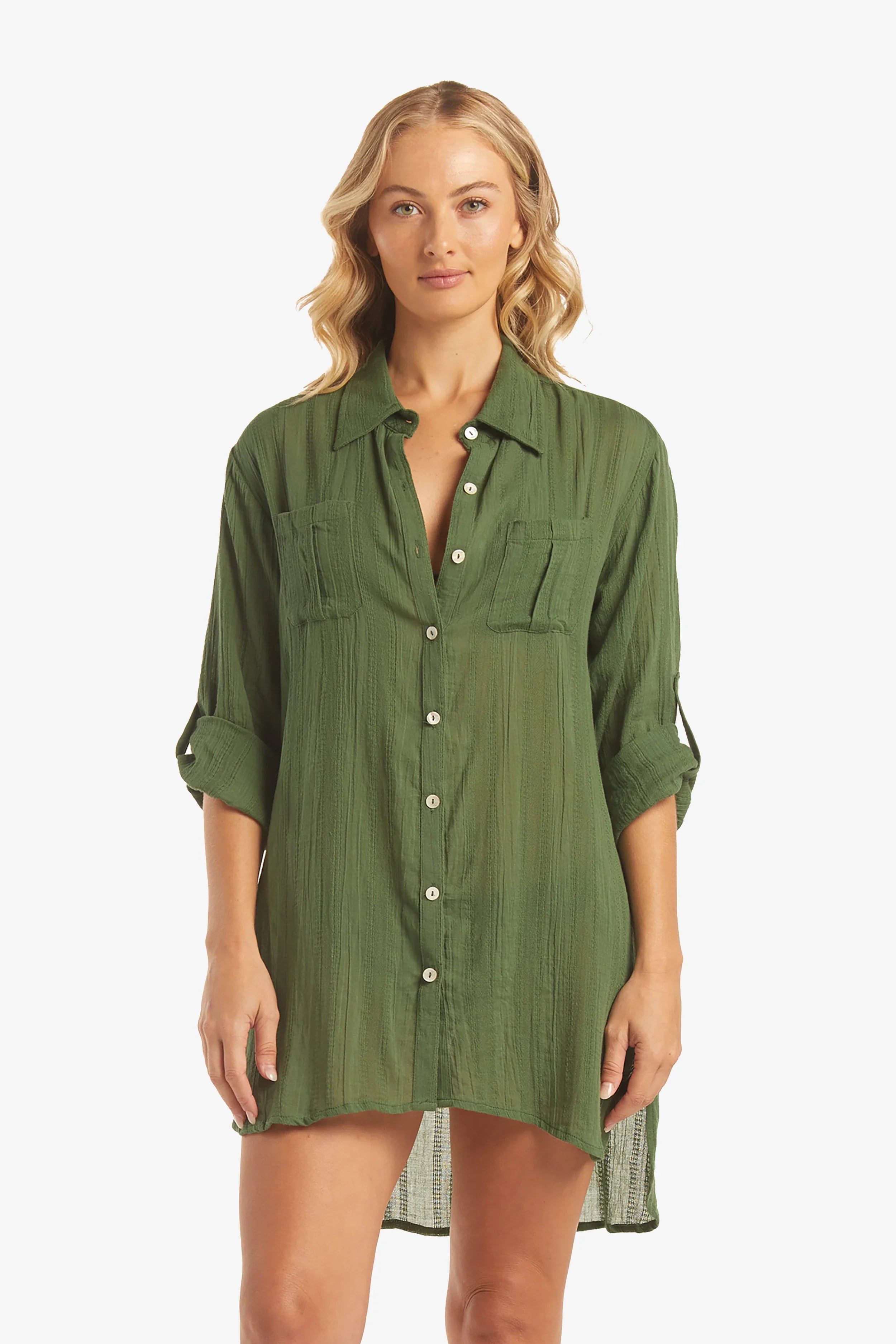 Relaxed Fit Casual Shirt Dress for Women - Comfortable & Stylish Long Sleeve Button Down Tunic - Perfect for Work, Travel, and Everyday Wear