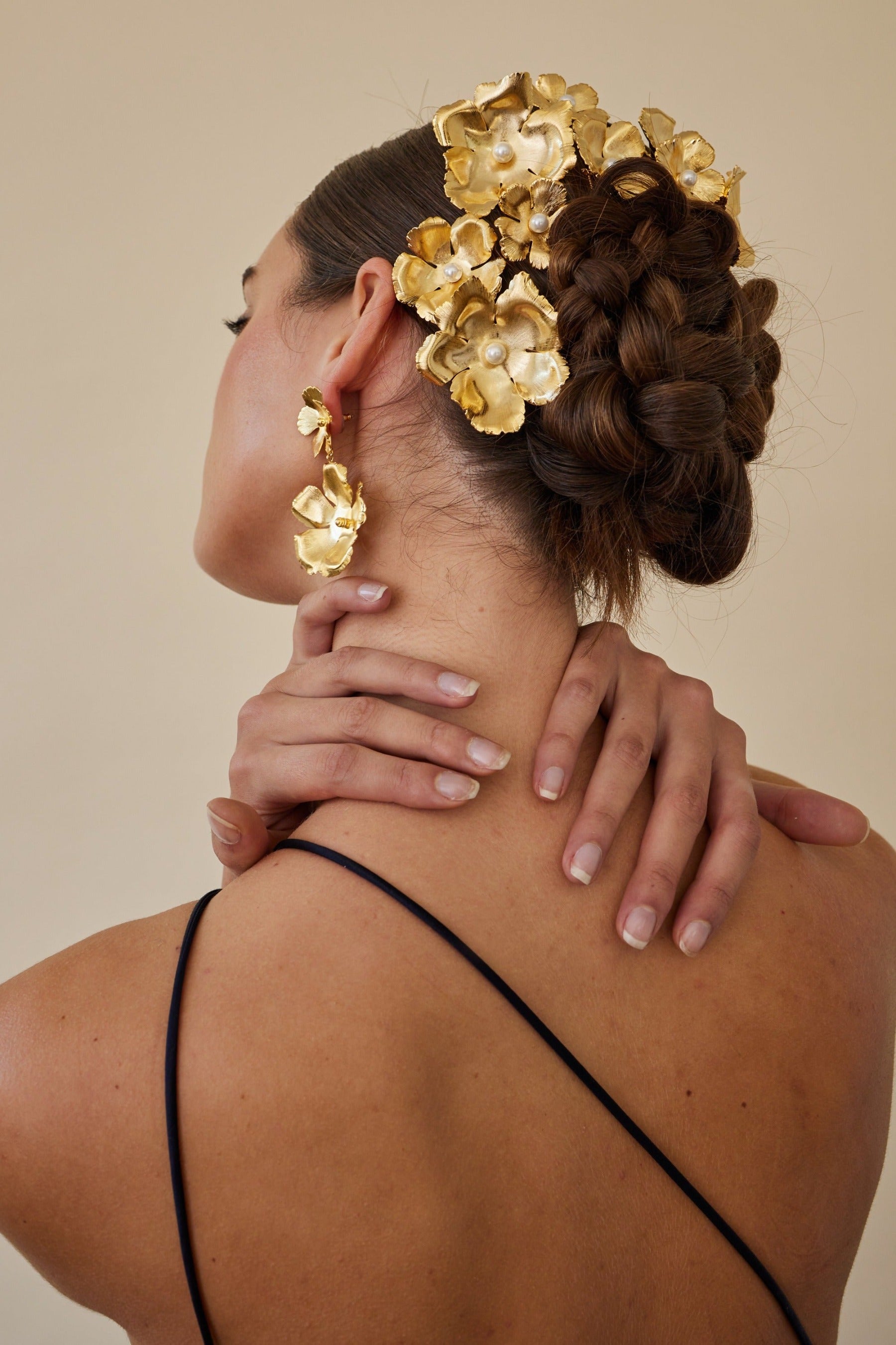 Eden Floral Earrings for Women - Elegant Handmade Flower Dangle Earrings - Perfect for Weddings, Parties & Everyday Wear