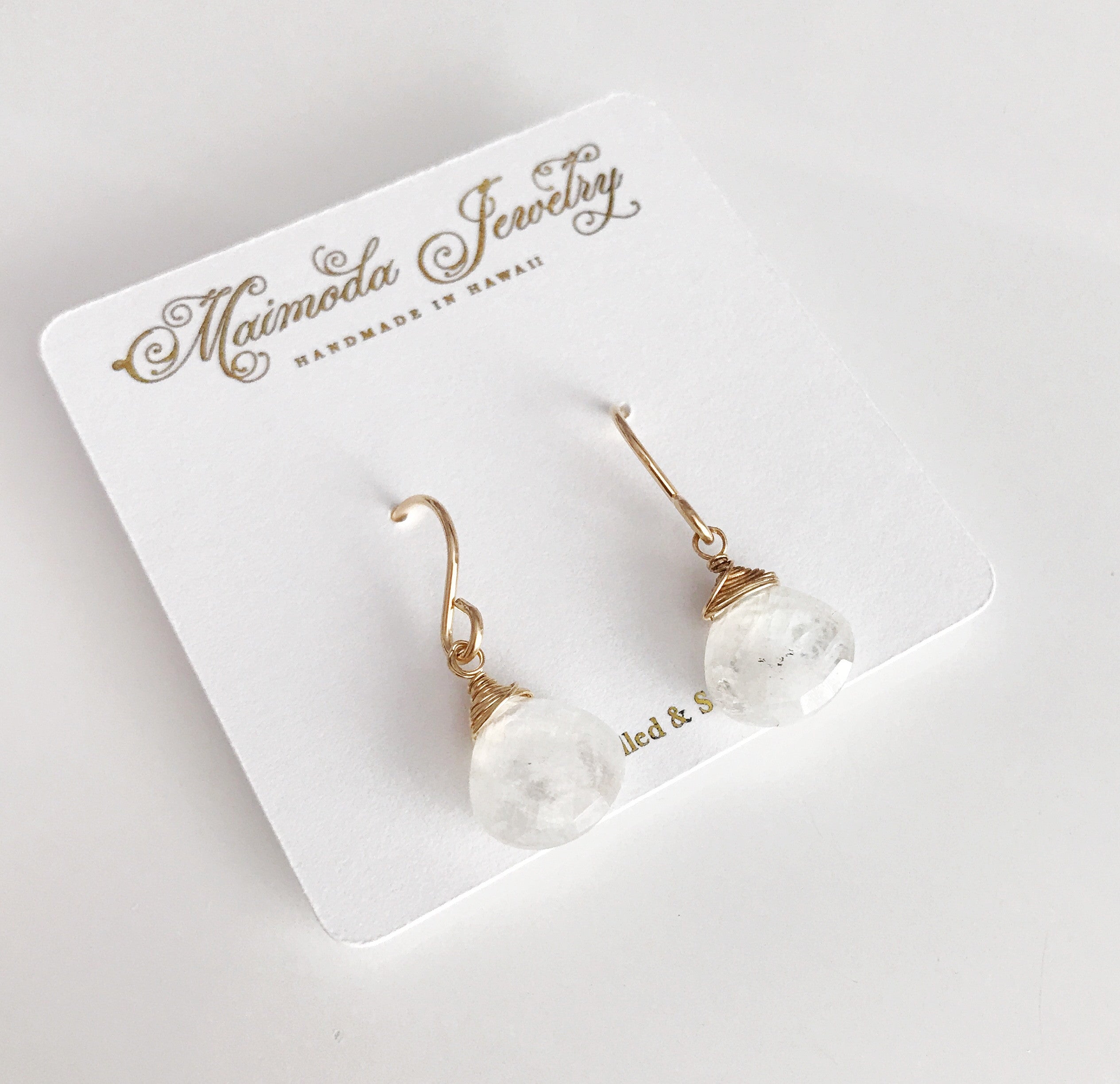 Moonstone Stud Earrings Kala (E262) - Elegant Jewelry for Women, Perfect for Weddings & Special Occasions