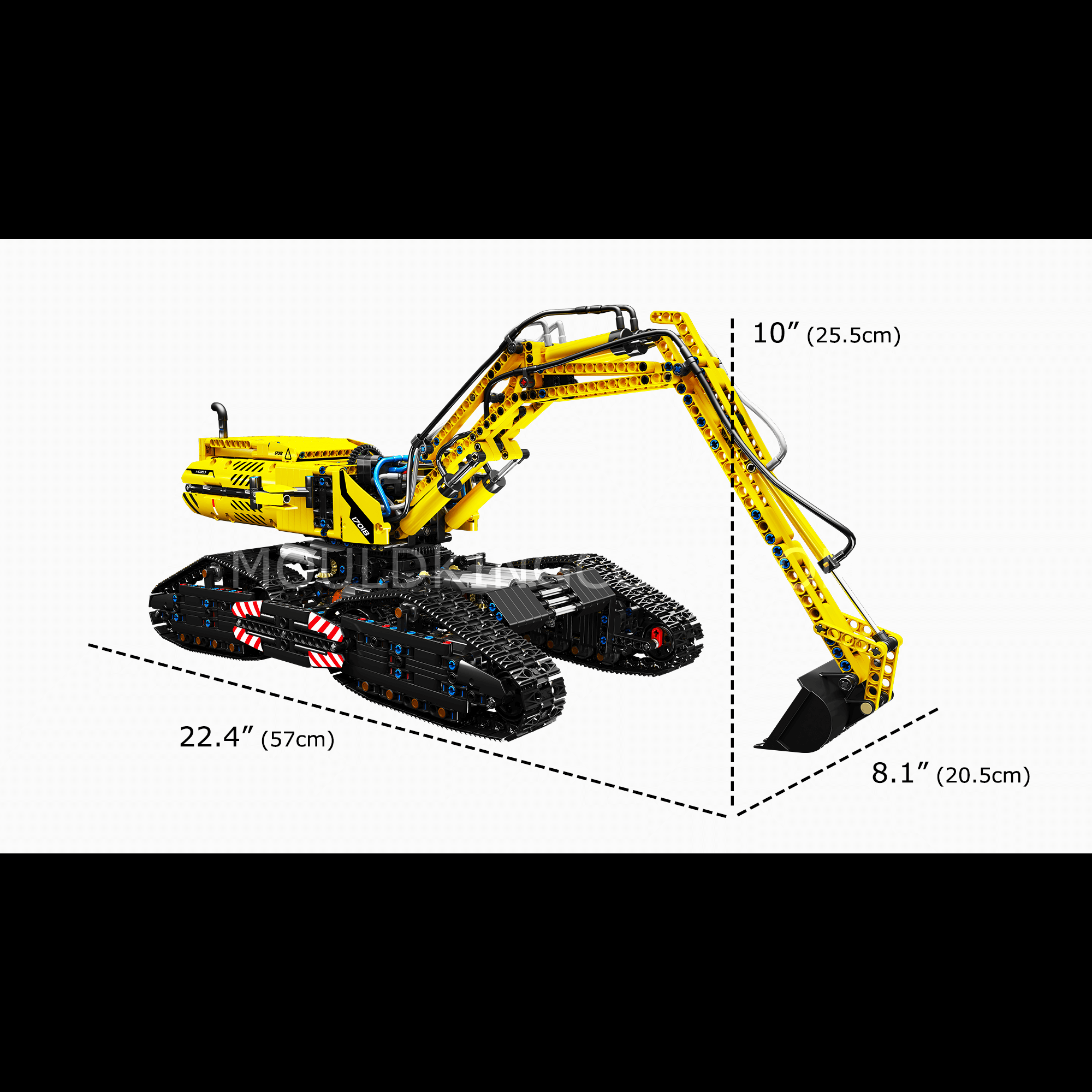 Mould King 17018 RC All Terrain Excavator Model Building Kit - 2,237 Piece Construction Toy for Adults & Kids | STEM Educational Toy for Engineering Enthusiasts | Perfect for Indoor Play, Birthday Gifts & Collector's Display