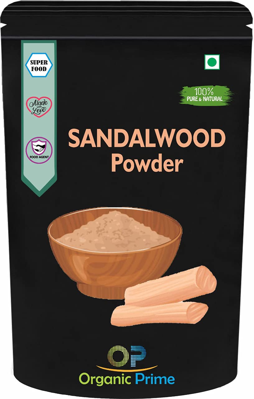 Organic Prime Sandalwood Powder for Face Masks & Skin Care - 100% Pure Natural Facial Treatment, 500g | DIY Beauty, Aromatherapy & Ayurvedic Remedies