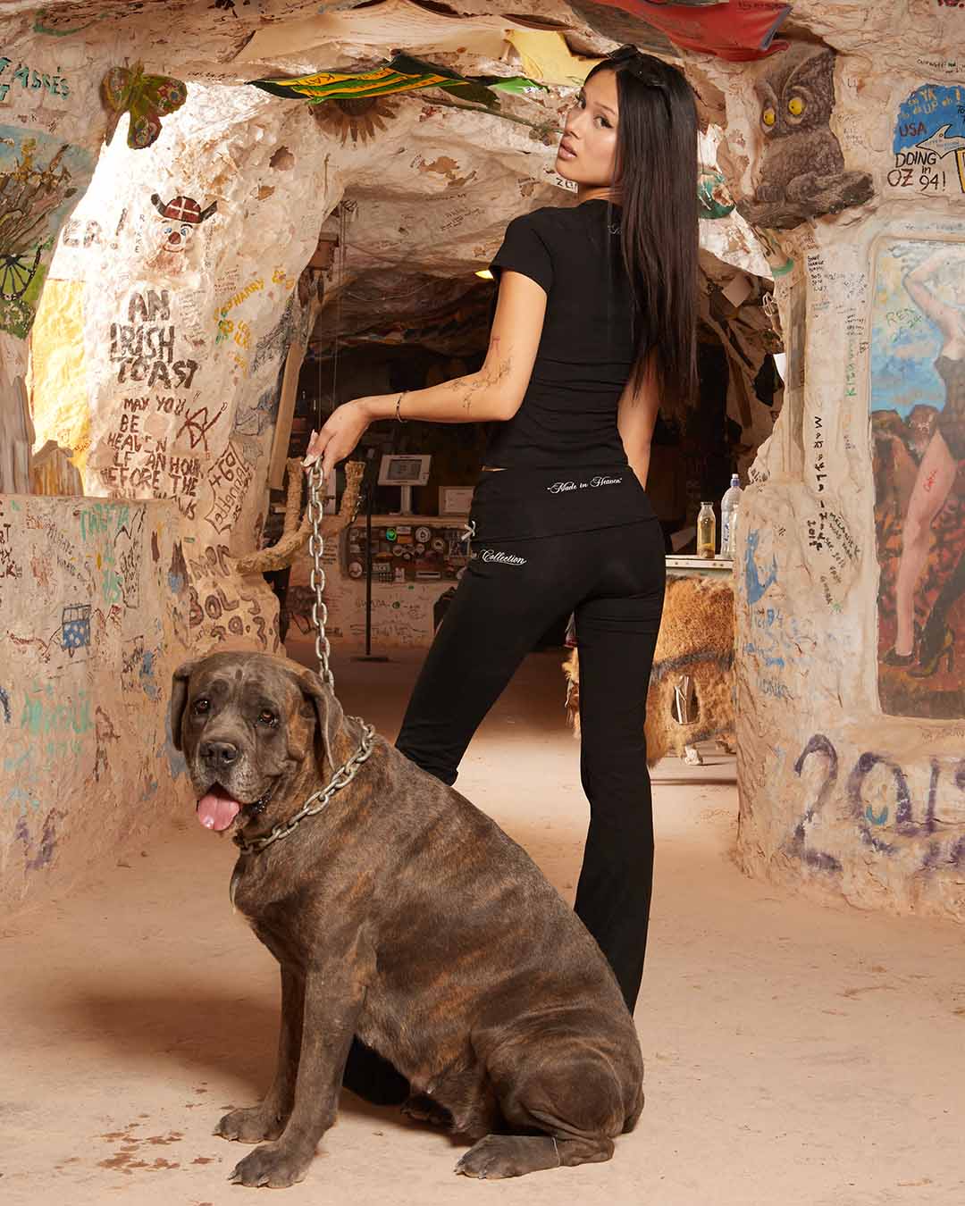 SSS Realism Script Foldover Pants for Women - High Waisted Black Yoga Pants with Pockets - Perfect for Yoga, Workouts, and Lounge Wear