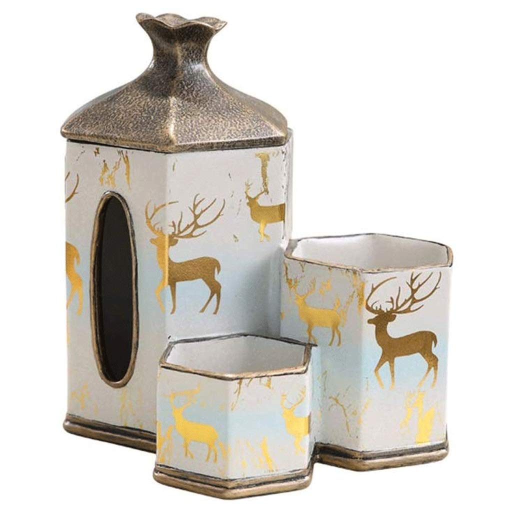 YeSBTx Napkin Holder & Tissue Box Cover - Stylish Storage Organizer for Bathroom Vanity, Bedroom Dresser, Nightstand & Desk - Perfect for Home, Office & Hotel Decor