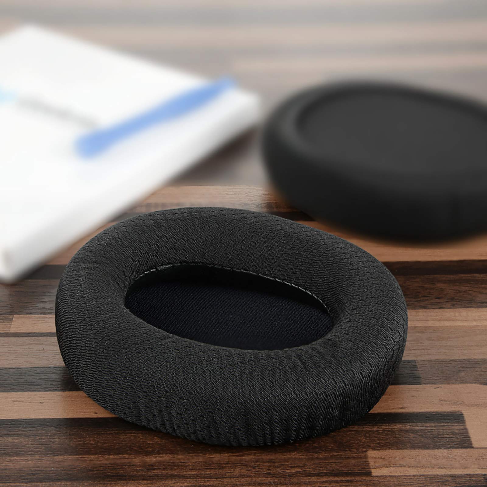 GEEKRIA QuickFit Mesh Fabric Replacement Ear Pads for SteelSeries Arctis Prime/Pro/9X/7/5/3 Headphones - Comfortable Breathable Ear Cushions & Headset Earpads Repair (Black) - Perfect for Gaming, Music & Long Wear Sessions