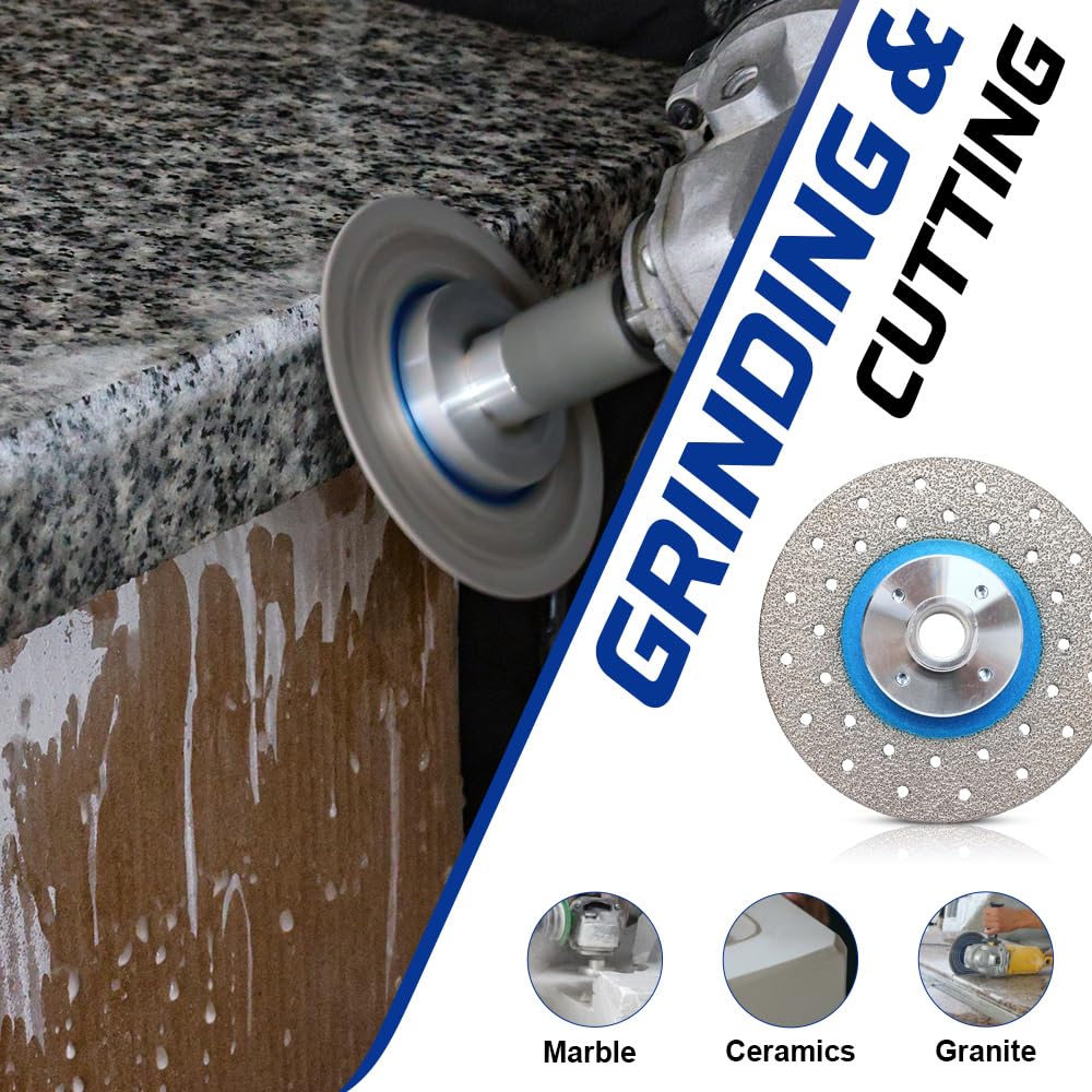4.5 Inch Diamond Blade for Granite - Fast Cutting & Grinding Beveling Disc for Angle Grinder | Perfect for Tile, Stone & Concrete Shaping (Home Renovation & Construction Projects)