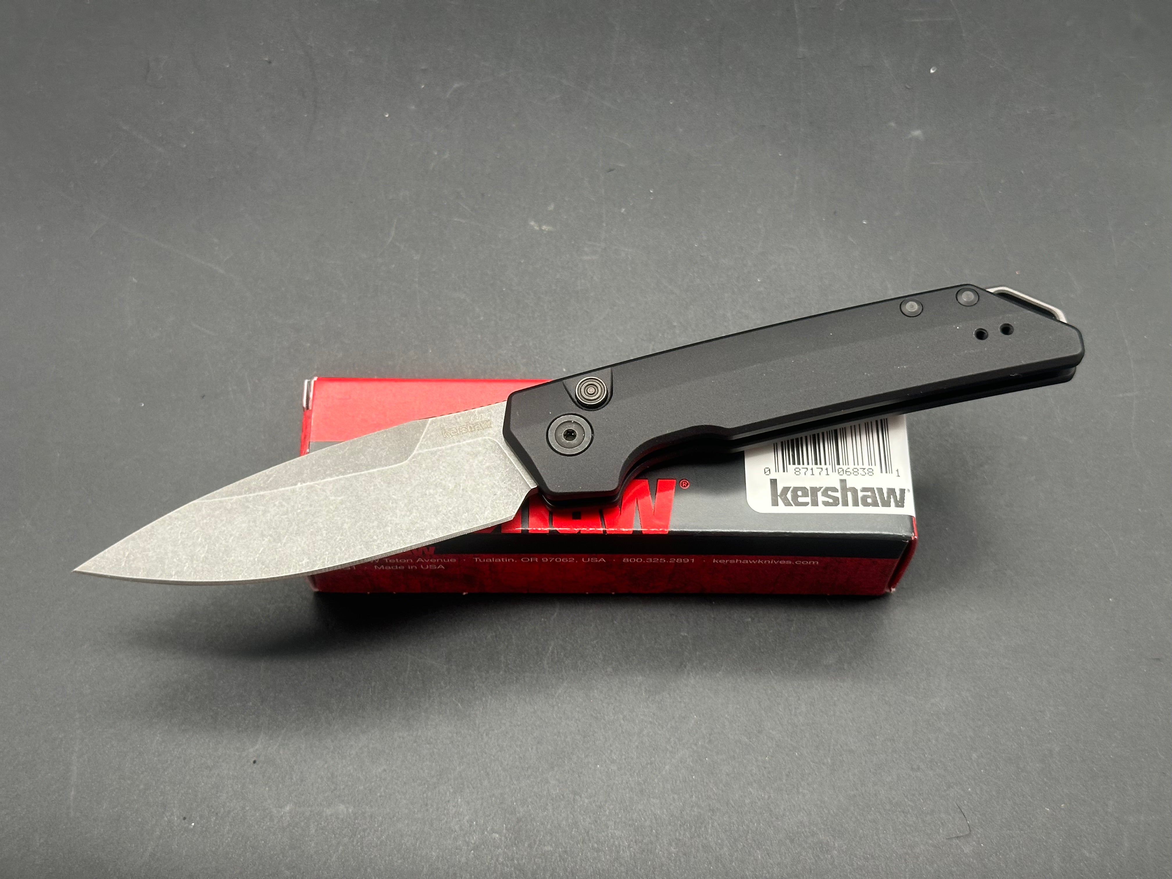 Kershaw LAUNCH IRIDIUM Automatic Knife - Premium EDC Pocket Knife for Outdoor, Camping & Everyday Carry (EDC) - Razor Sharp Blade & Durable Aluminum Handle