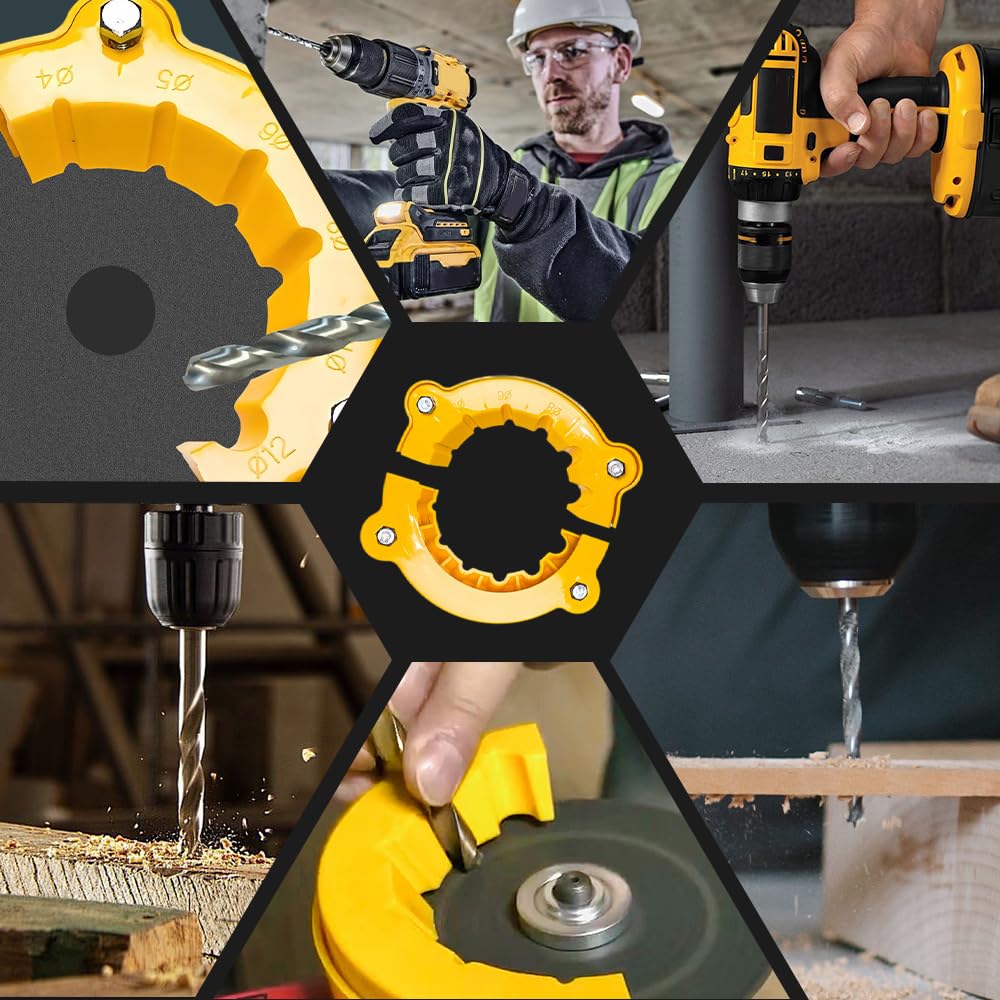 2025 Upgrade Precision Drill Bit Sharpener - Multi-Spec Angle Grinder Attachment for Sharpening Twist Drills & Giant Blades | Workshop & DIY Tool for Metalworking, Woodworking & Home Repair