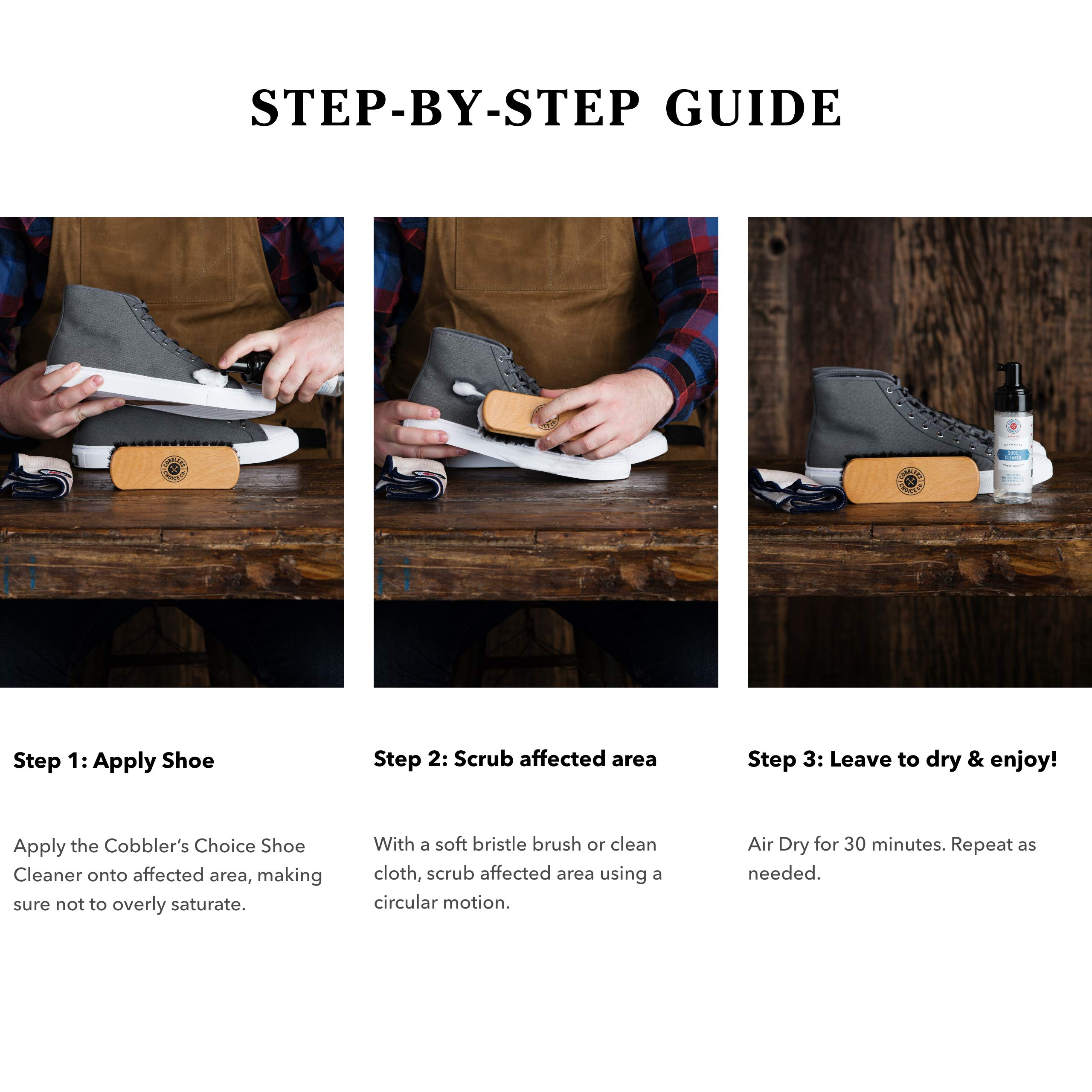 Cobbler's Choice All-Natural Shoe Cleaner - Safe for Sneakers, Textiles, Leather & Suede | Perfect for Daily Shoe Care, Sports Gear & Luxury Handbag Maintenance