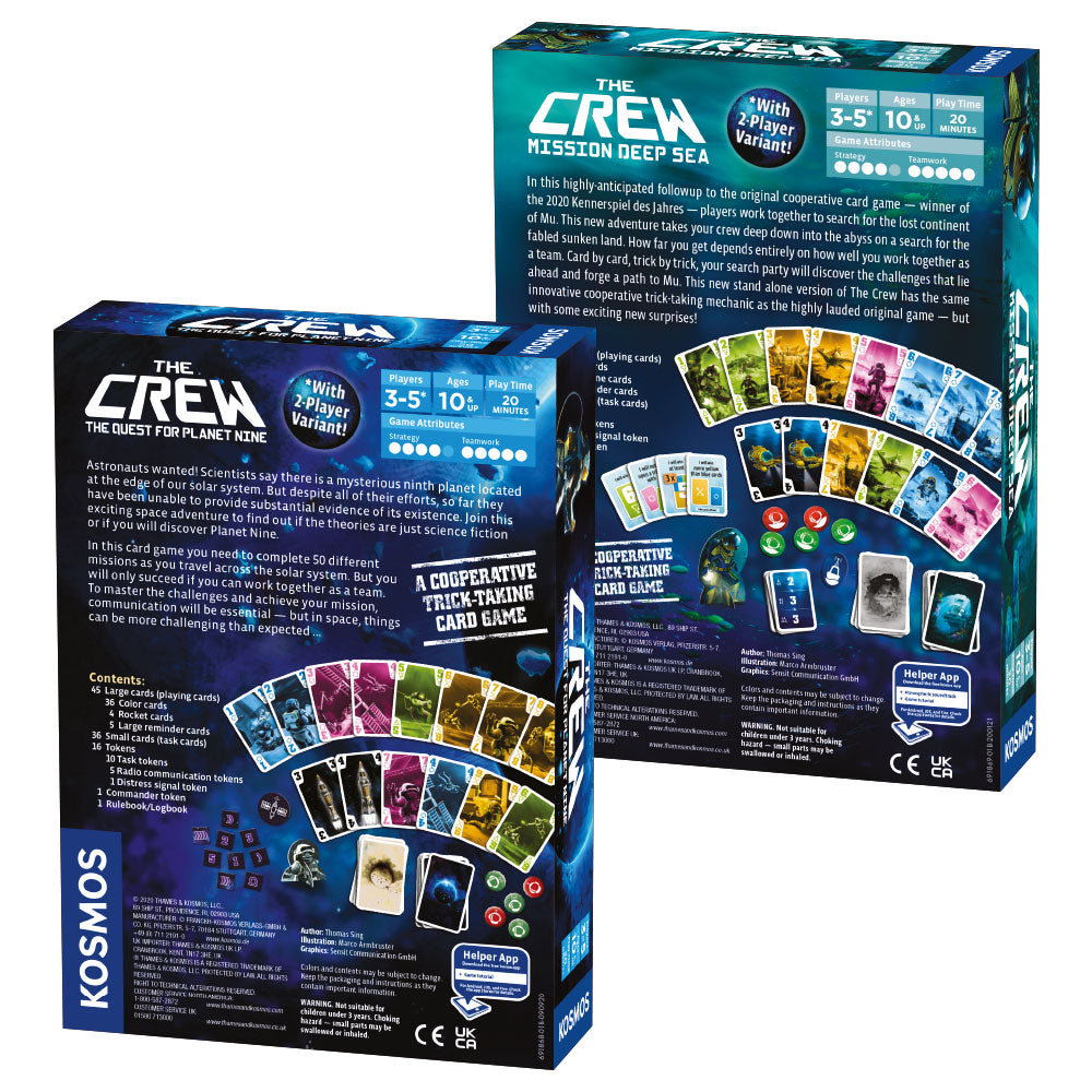 The Crew 2 Pack Bundle - The Crew: The Quest For Planet Nine & The Crew: Mission Deep Sea | Cooperative Card Game Set for Family Game Nights and Strategy Lovers