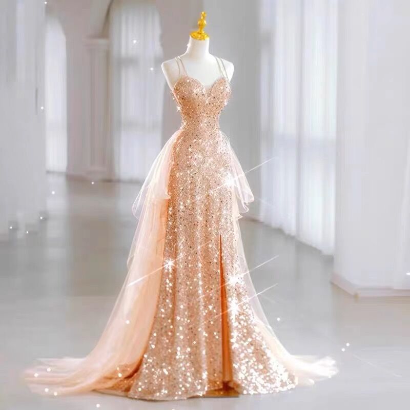 Elegant A-Line Sequin Long Prom Dress for Formal Party Gown J3087 - Perfect for Homecoming, Prom Night, Evening Galas and Special Occasions