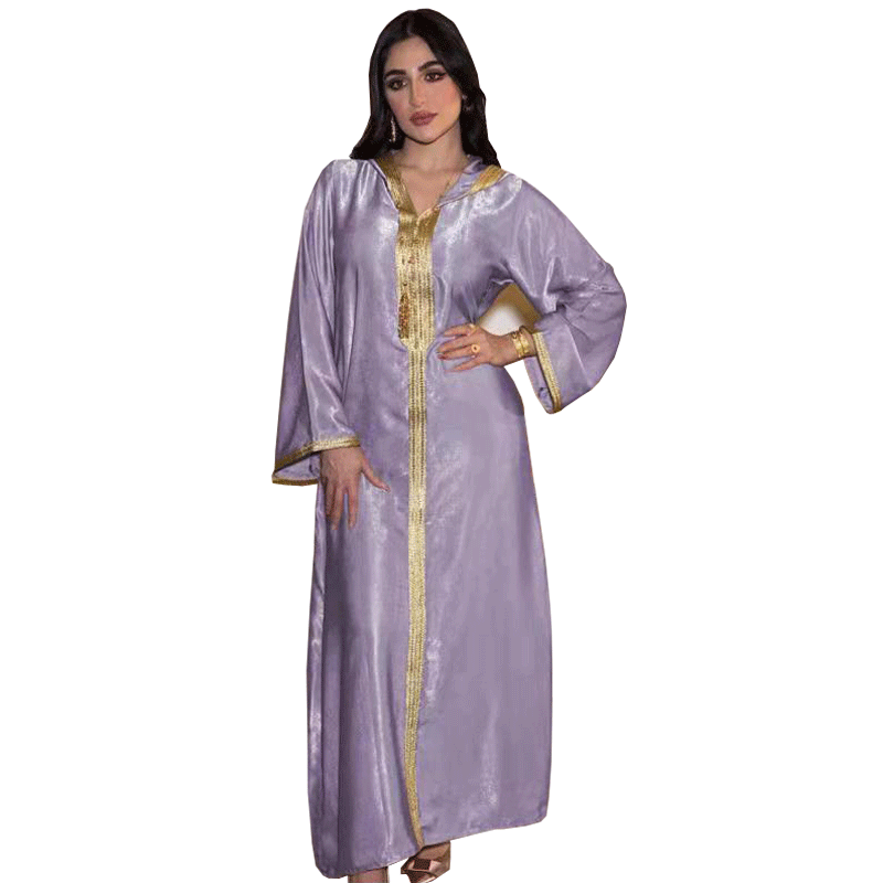 Elegant Women's Hooded Lace Suede Dress - Stylish Long Sleeve Party Gown for Evening Events, Date Nights & Special Occasions