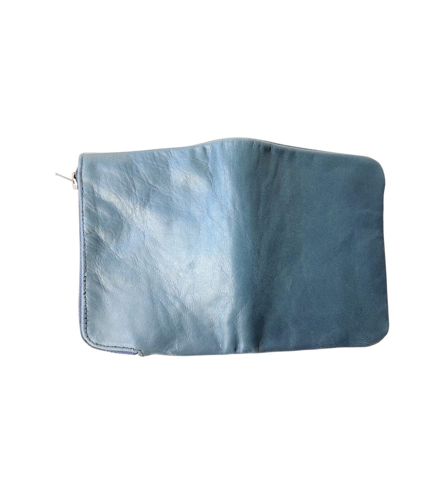 Marcel Wallet for Women & Men - Blue Jean Genuine Leather Slim Minimalist RFID Blocking - Perfect for Travel, Business & Everyday Use