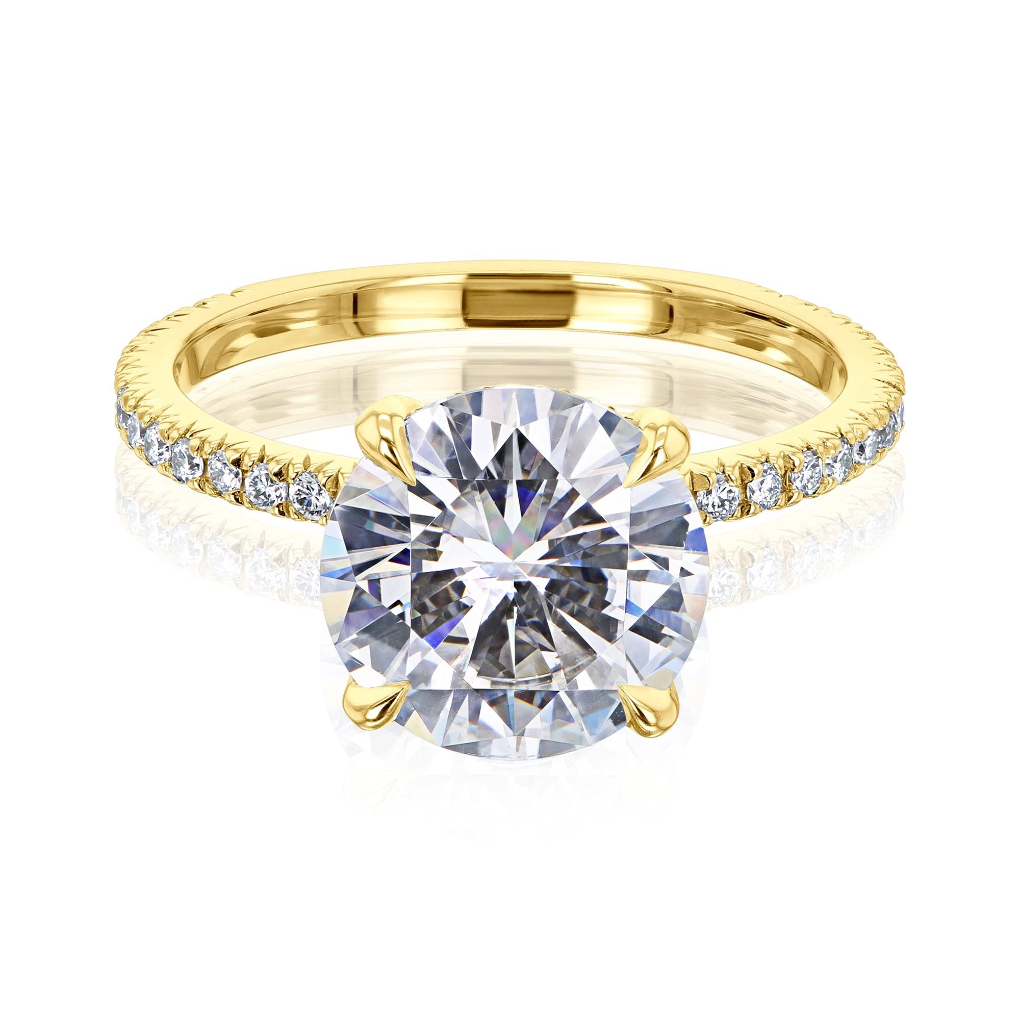 Kobelli Moissanite Wrap Basket Engagement Ring for Women - 1 Carat Solitaire Wedding Band, Durable 14K Gold/Platinum - Perfect for Proposals, Anniversaries & Bridal Jewelry Gifts