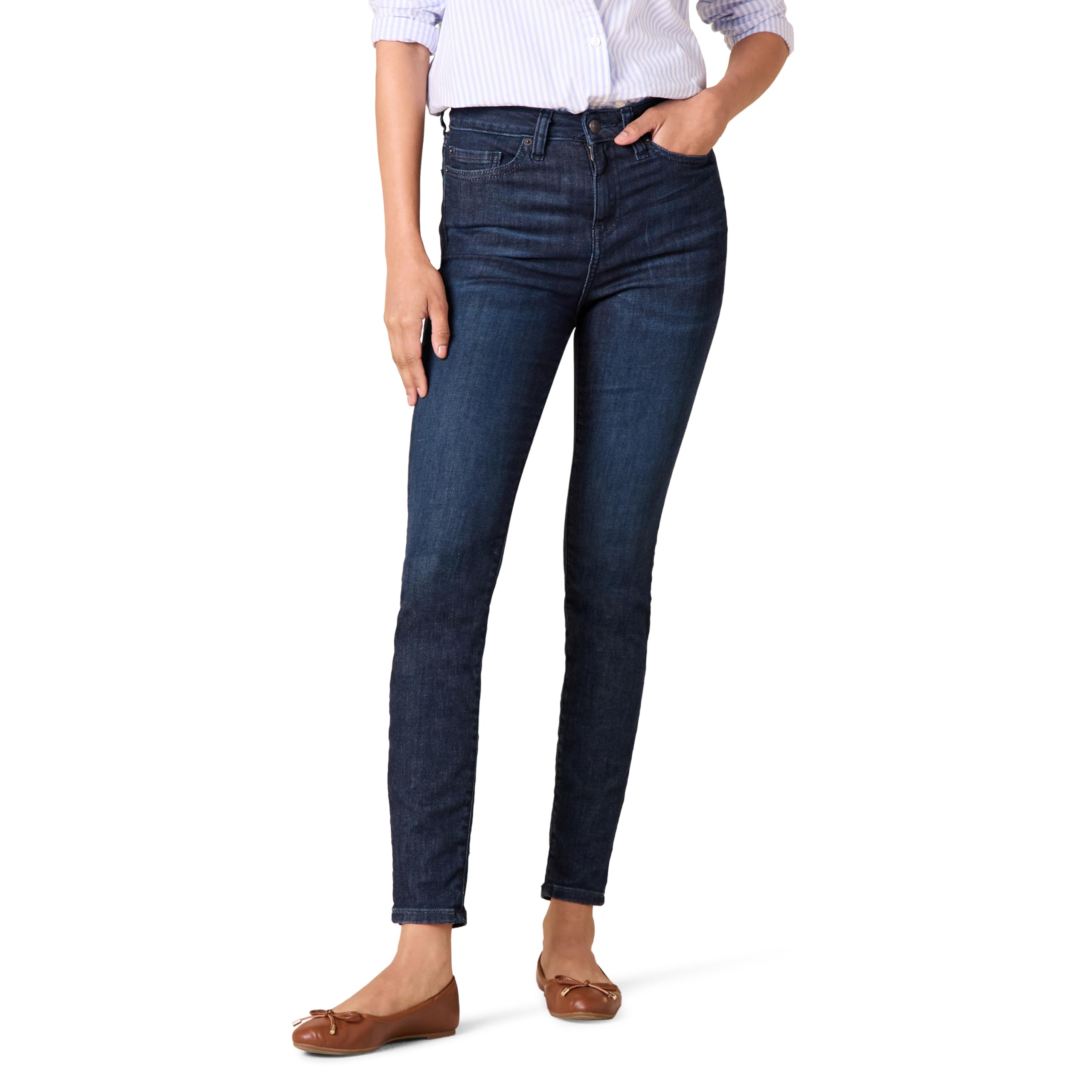 Amazon Essentials Women's High Waist Skinny Jeans - Stretchy Denim Pants for Everyday Comfort & Style | Perfect for Work, Casual Outings & Date Nights