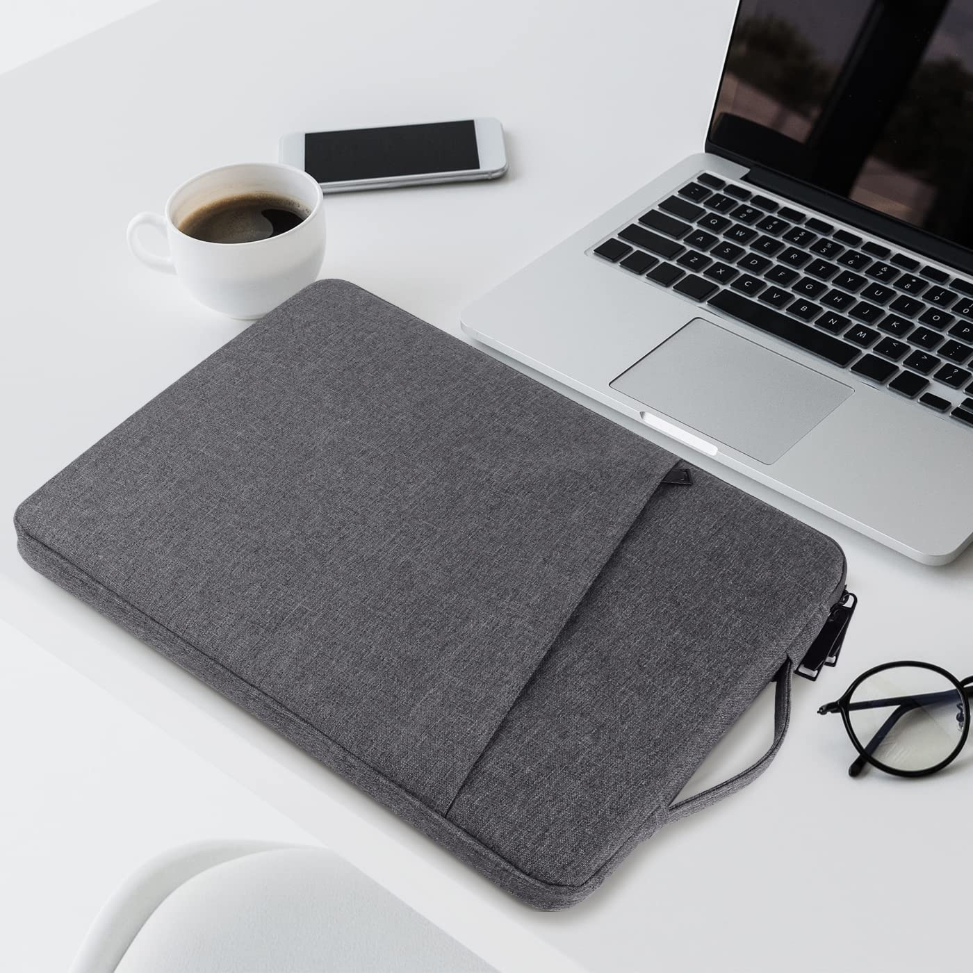 Chelory 16-17 Inch Laptop Sleeve - Shockproof & Water Resistant Protective Case for HP, Lenovo, Asus, Acer, Dell Ultrabooks & Chromebooks - Dark Gray - Perfect for Travel, Office & School Use