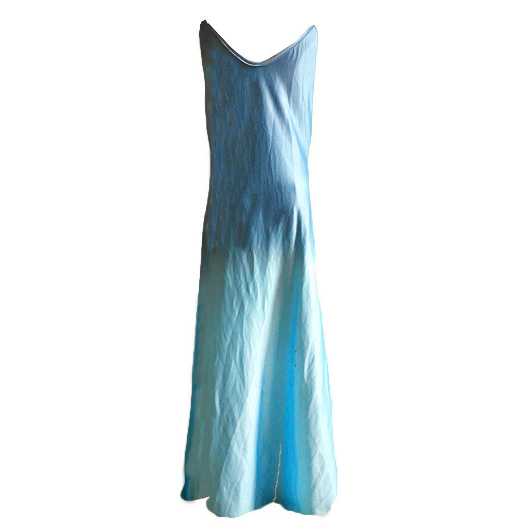 COOKI Women's Boho Tie Dye Maxi Dress - Sleeveless V-Neck Loose Casual Long Dress for Plus Size | Summer Beach Wear, Vacation Outfit, Festival Fashion