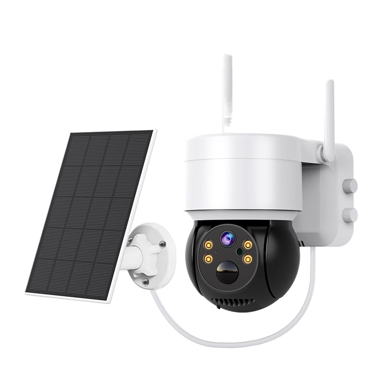 SilteD Solar Security Camera Outdoor - 1080P HD WIFI Wireless PTZ Battery Camera with PIR Human Detection & Solar Panel - Ideal for Home, Yard, and Business Surveillance (No SD Card Included)