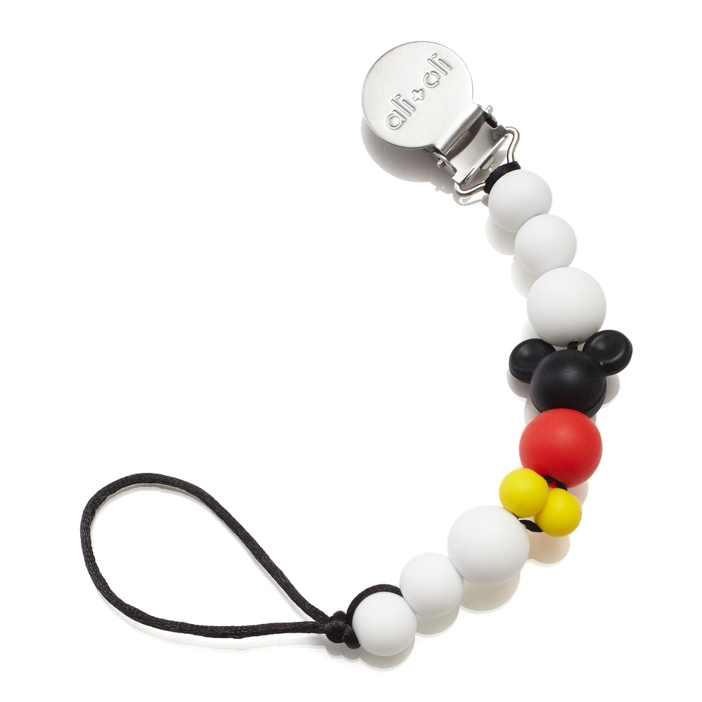 Ali+Oli Silicone Pacifier Clip - BPA-Free Baby Pacifier Holder with Durable Beads for Newborns & Toddlers - Perfect for Strollers, Car Seats & On-The-Go Use