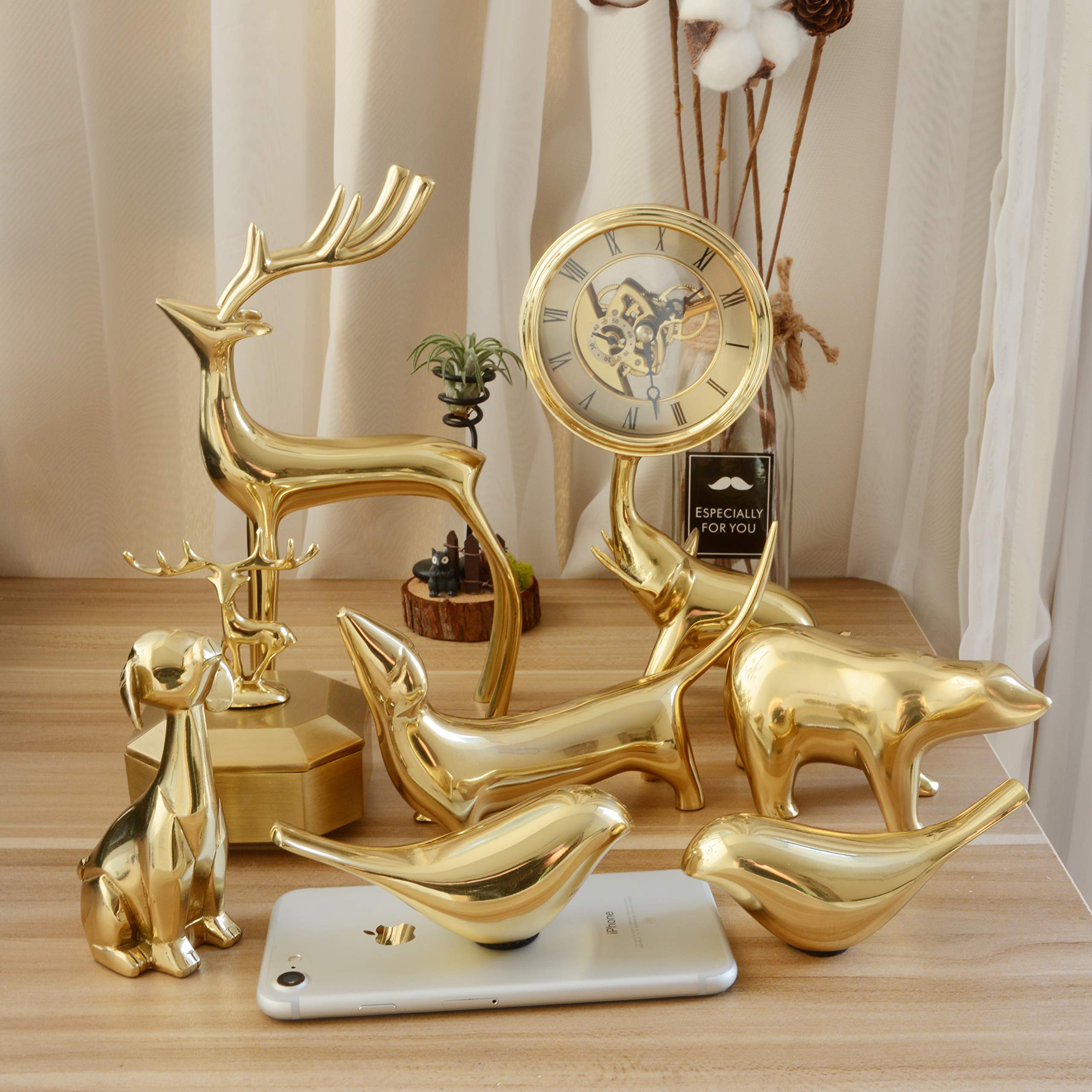 Metal Bird Decorations & Sculptures Set of 2 - Elegant Home Decor for Living Room, Garden & Outdoor Spaces