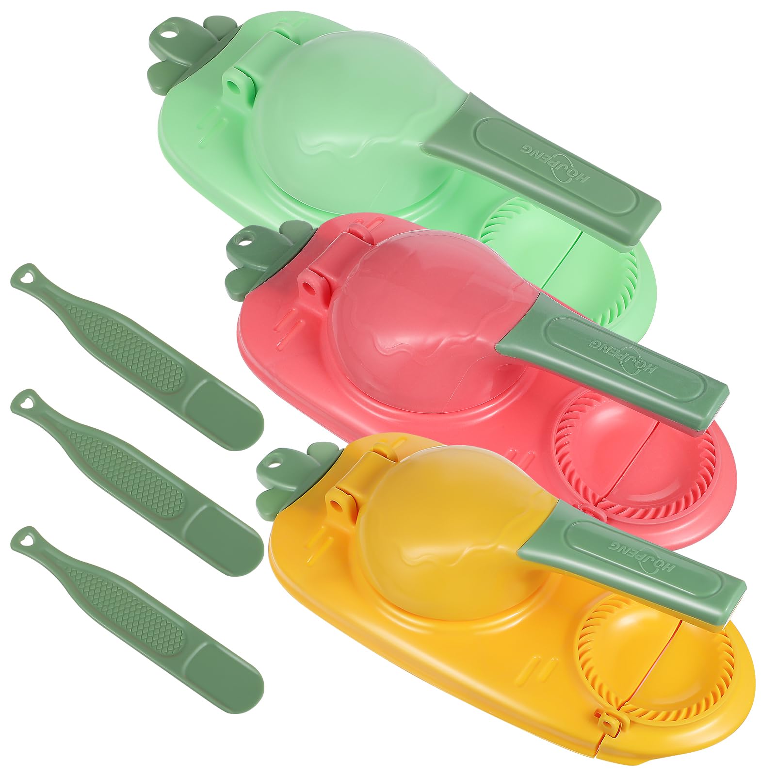 MAGICLULU 3-Piece Dough Press Set - Automatic Dumpling Maker, Pie & Tortilla Press Mold, Pastry & Rice Press Tool for Home Baking (PP Material) - Perfect for Making Dumplings, Empanadas, Wontons & More