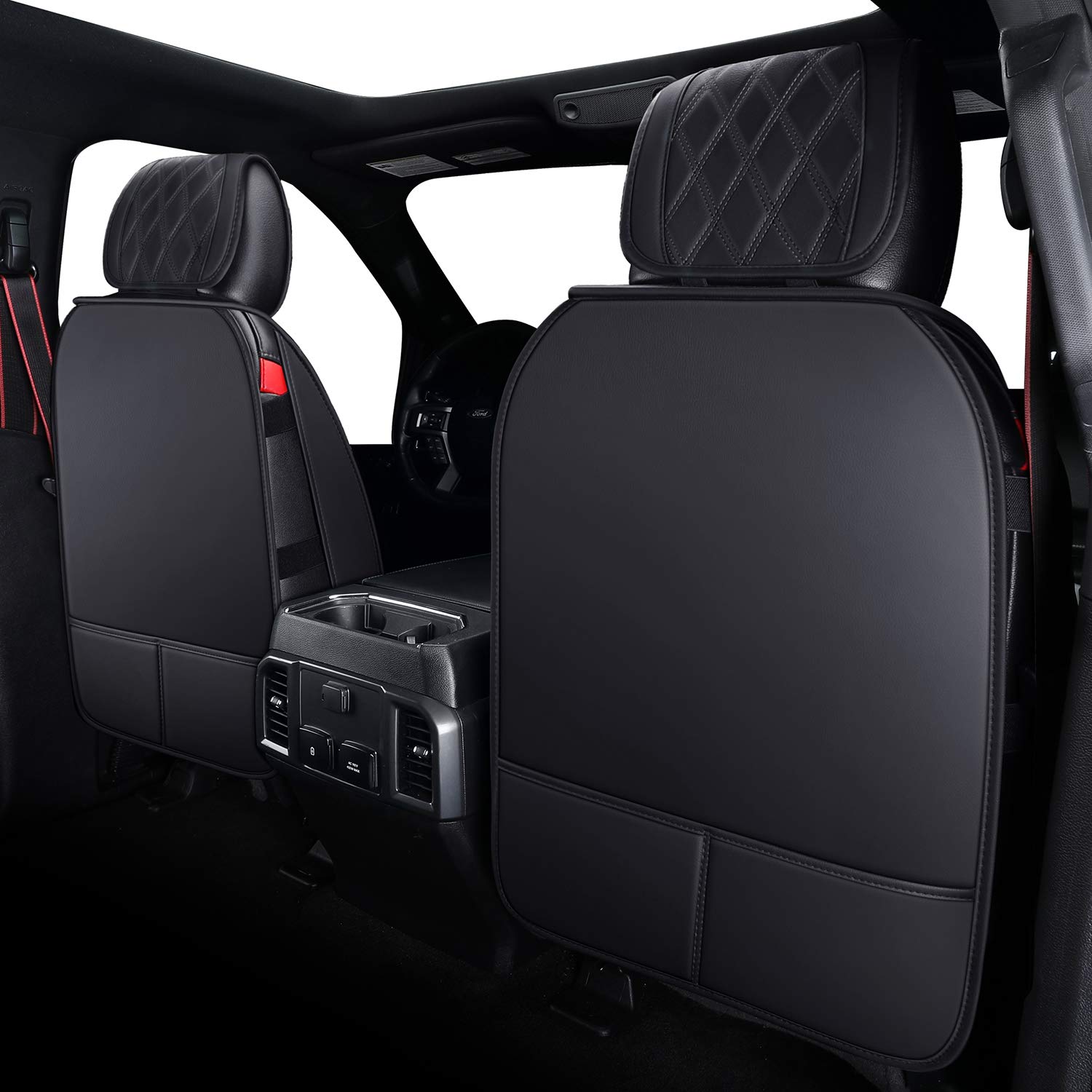 Premium Waterproof Leather Car Seat Covers Full Set - Universal Fit for 2009-2025 Ford F150, F250, F350, F450 & Carhartt Models | Durable SUV & Pickup Truck Seat Protectors for All-Weather Comfort & Style