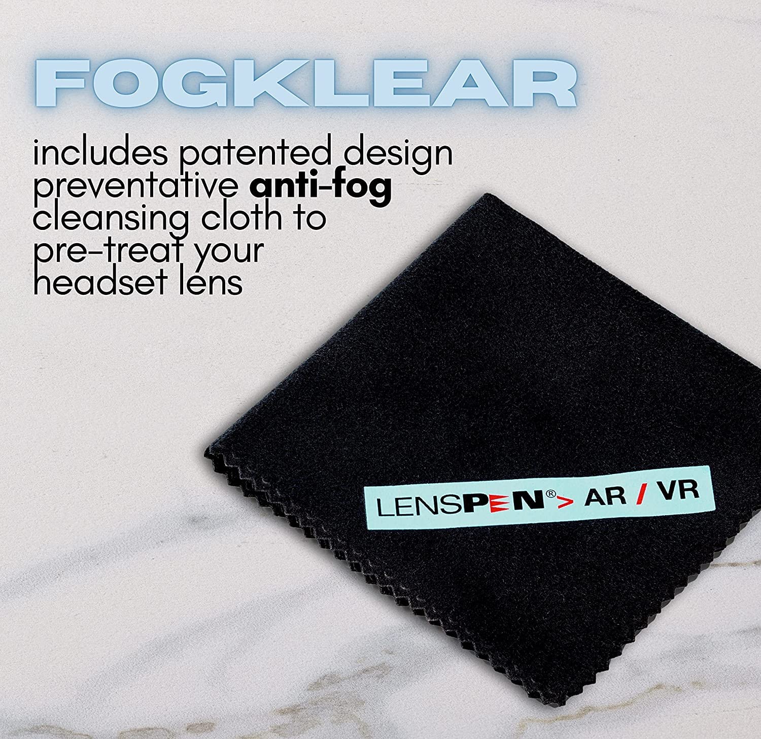 Original LensPen VR Headset Cleaning Kit - Black Carbon Fiber Cleaning Tool for Oculus, Valve Index, PSVR & HTC Vive - Removes Fingerprints, Dust & Grease - Anti-Fog Solution for Virtual Reality Goggles - Perfect for Gaming, VR Training & Home Entertainment Use