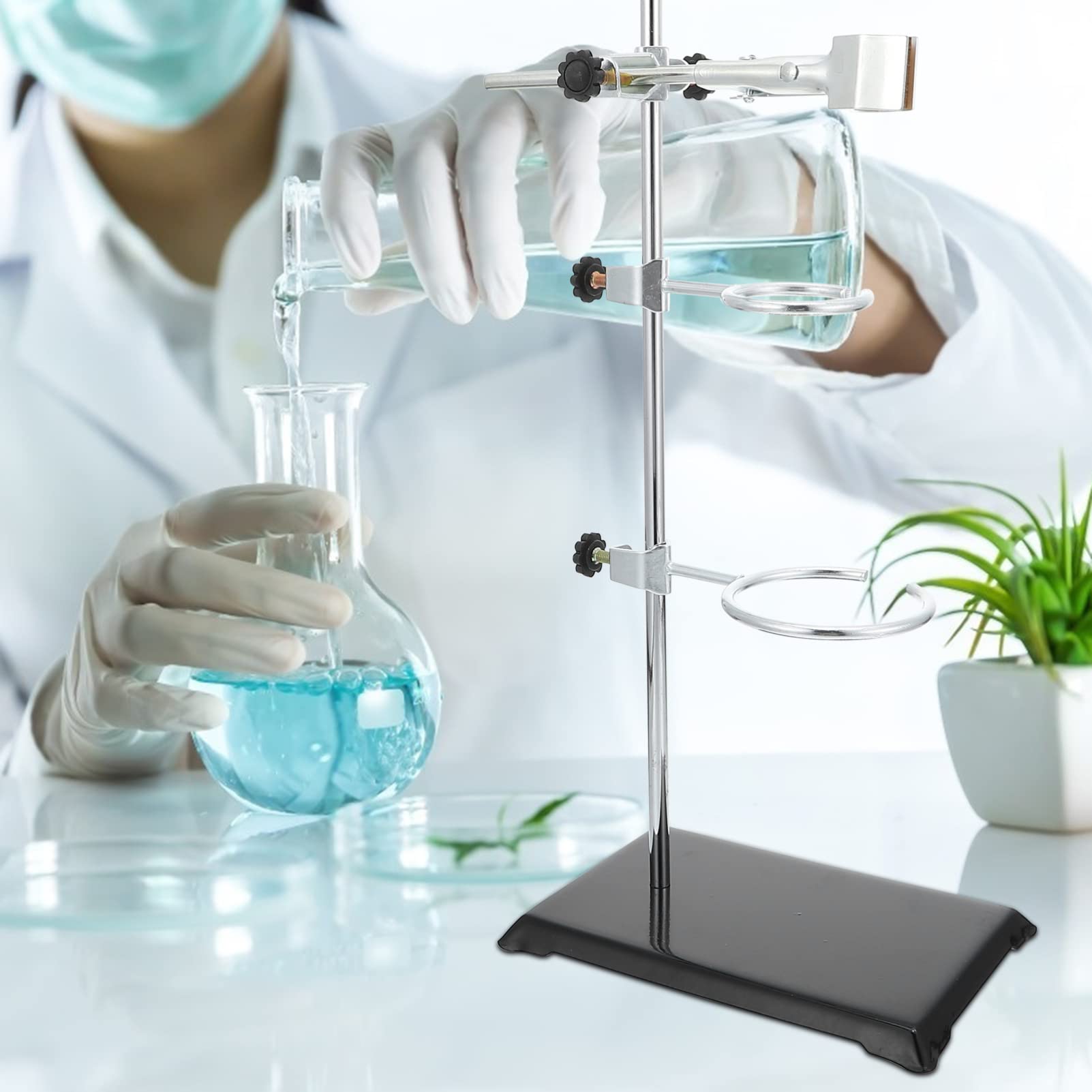 1pc Iron Stand Metal Rack for Laboratory - Heavy Duty Support Stand Rod with Clamp | Lab Equipment Kit, Retort Stand & Essential Supplies | Perfect for Chemistry Experiments, School Labs & Scientific Research