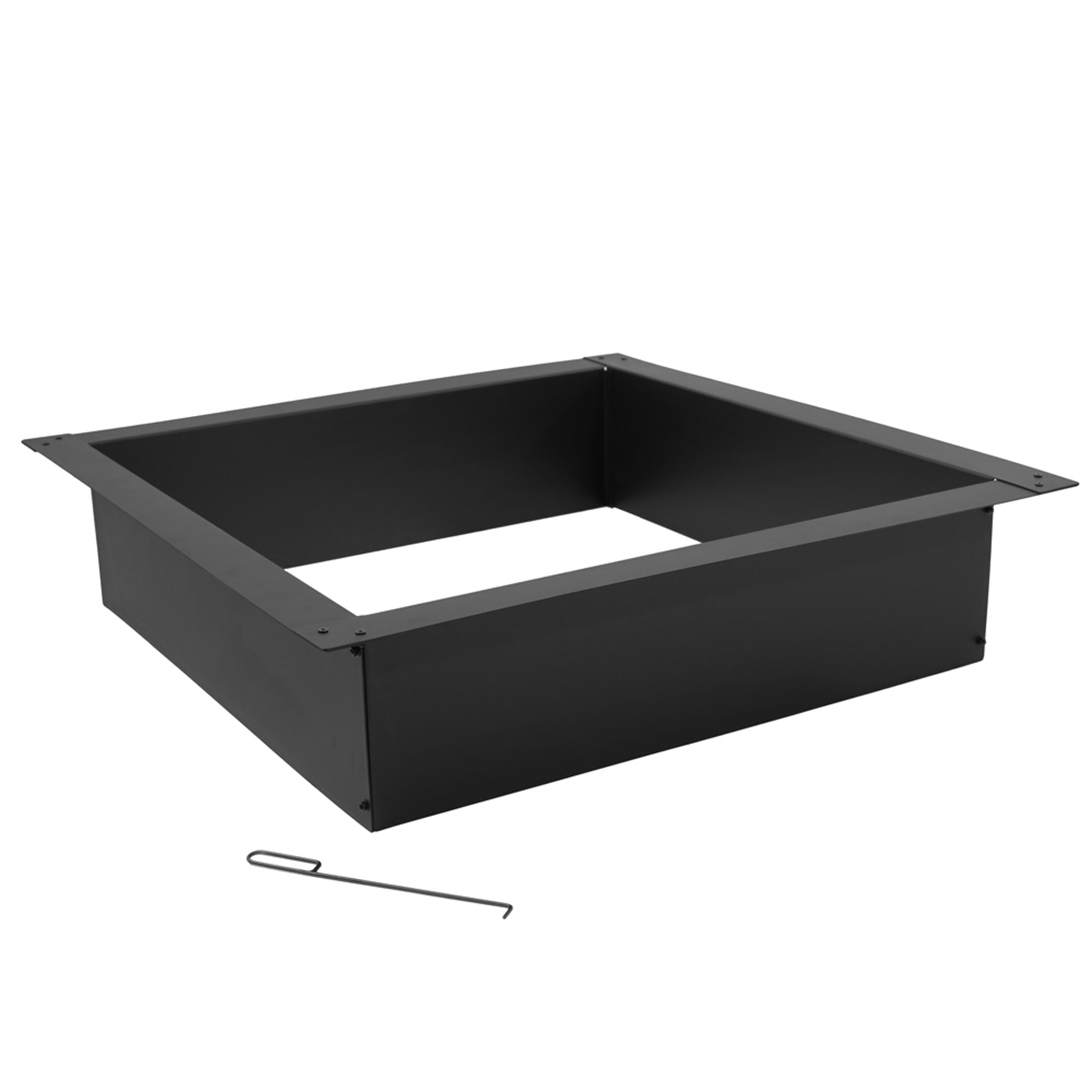 Heavy Duty Steel Square Fire Pit Insert - Durable Outdoor Fire Pit for Backyard, Patio, and Camping - Perfect for Roasting Marshmallows and Warm Gatherings