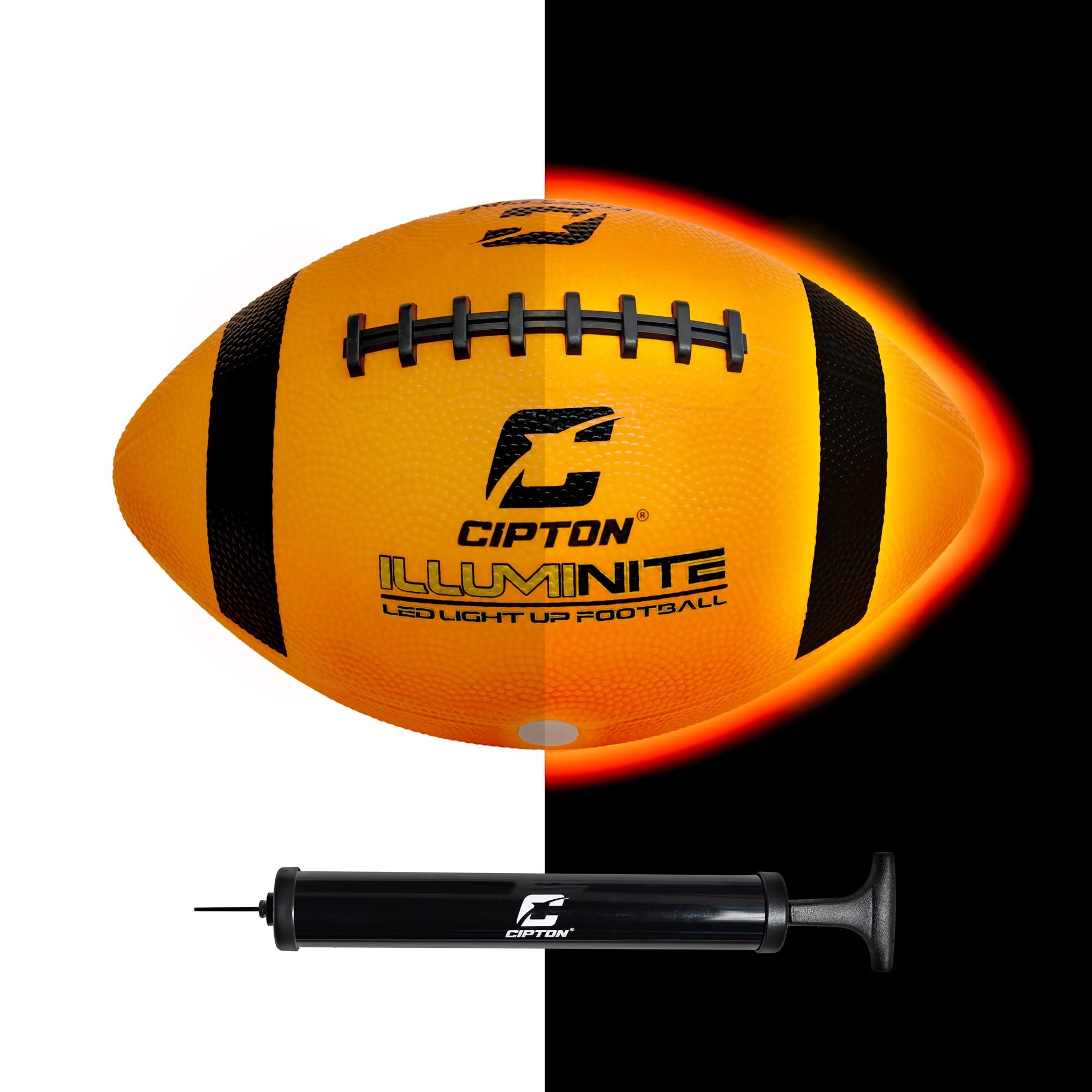 LED Light Up Football - Official Size Glow in The Dark Football for Night Games, Kids & Adults - Perfect for Flag Football, Backyard Play & Training - Cool Gift for Boys Age 8-12 (Mini Football)