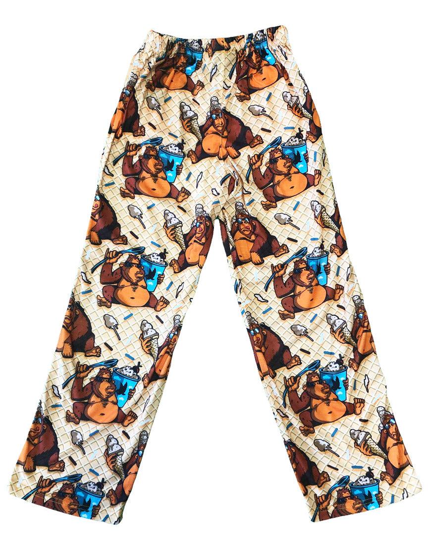 Youth Funky Munky Lounge Pants - Soft & Comfortable Cotton Pajama Bottoms for Boys & Girls - Perfect for Sleepovers, Relaxing at Home & Lounging