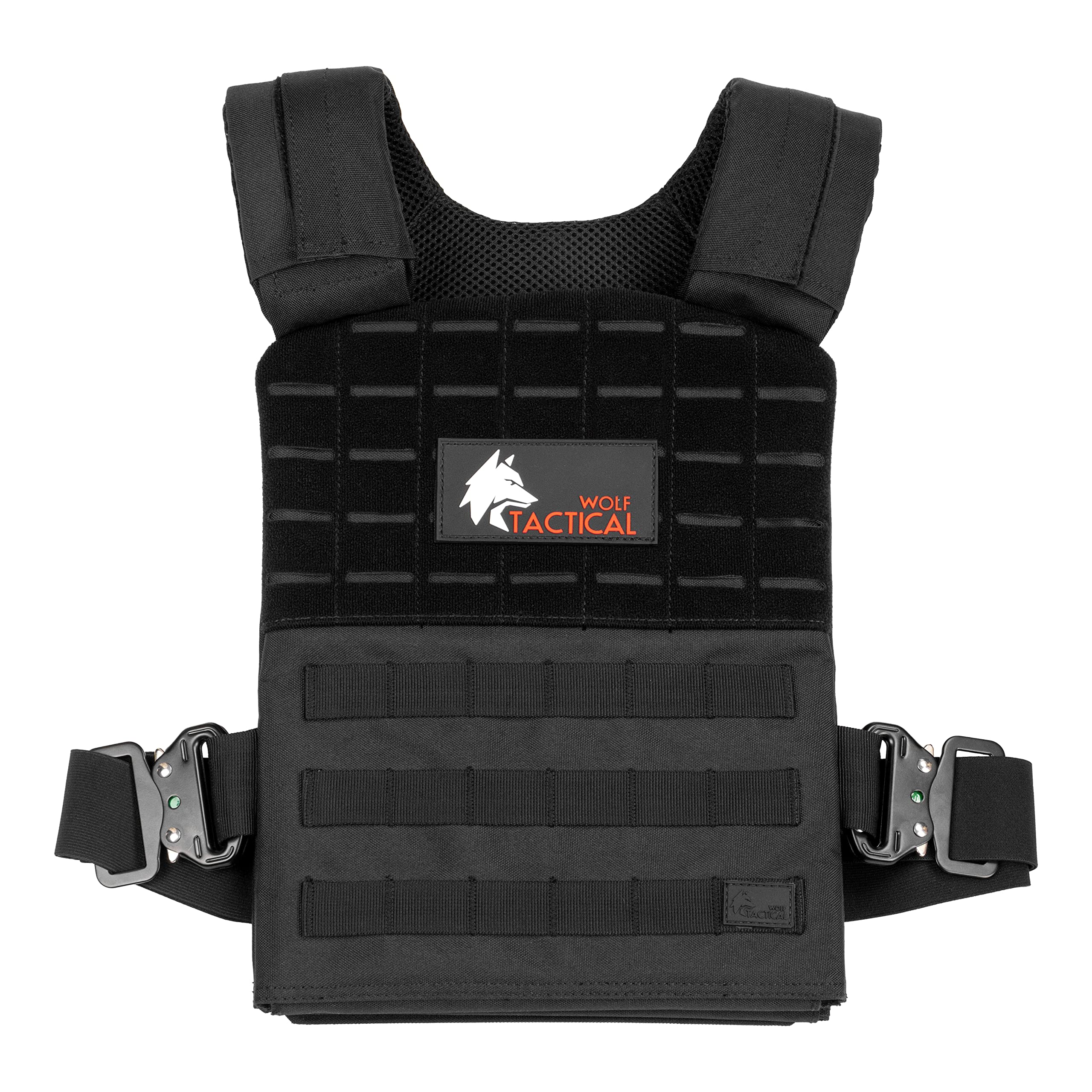 WOLF TACTICAL Quick-Release Weighted Vest for Men - Adjustable Strength Training Workout Vest with Removable Weights - Perfect for CrossFit, Running & Fitness Training