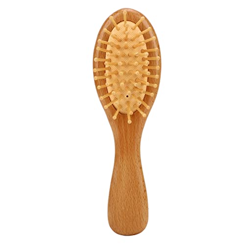 Bamboo Hair Brush for Detangling & Scalp Massage - Straight, Curly, Wavy Hair Care